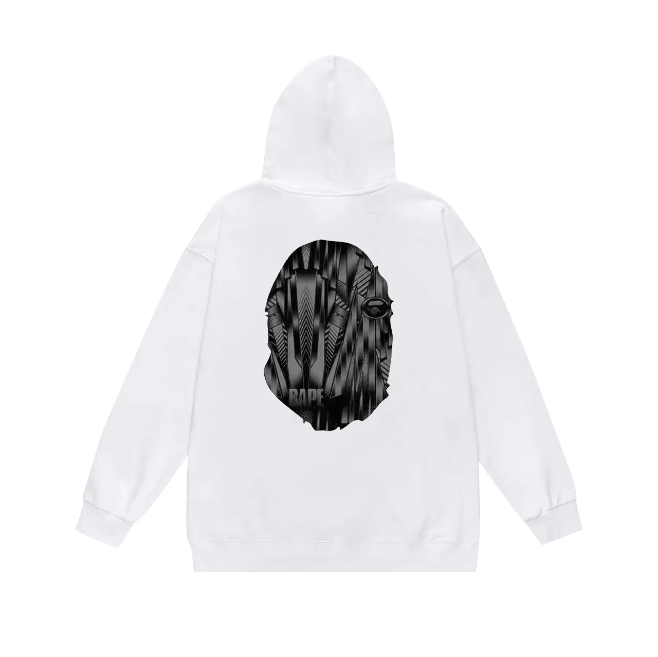 Model No. SC704# terry p160 plus velvet p180💰 (top version) BAPE speed racing speed pattern ape head print hooded sweatshirt. Made of 380g large terry 430g silver fox velvet (drop shoulder large version) fabric. The texture is soft and non-pilling. Imported environmentally friendly printing glue. The pattern is bright and three-dimensional. Quality💥Same style for men and women. The upper body is trendy. Color: dark brown, white brown, taupe. Size: S M L XL XXL