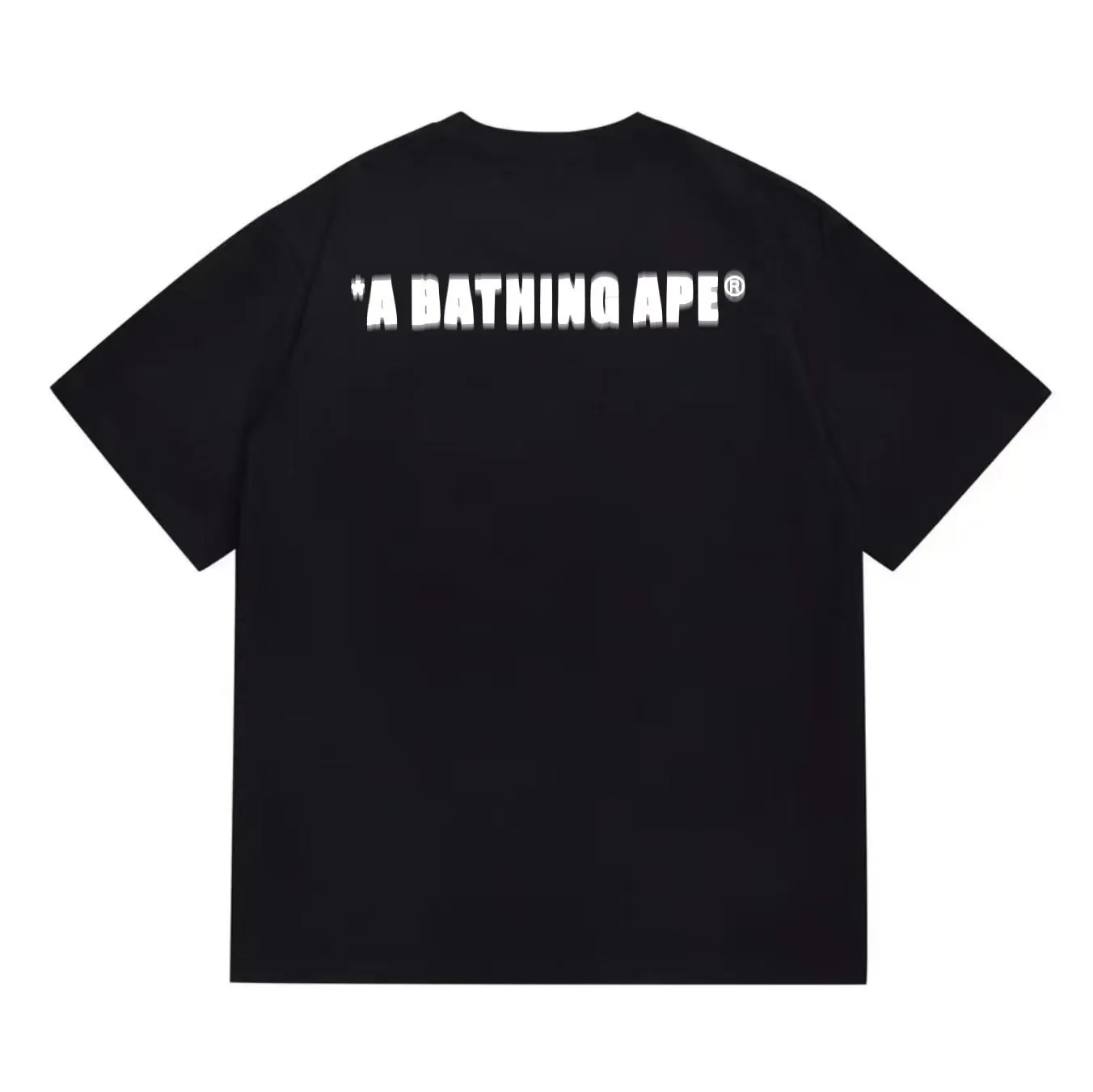 SC1011#p110💰 (top version) BAPE uses 260 grams of high-quality high-weave pure cotton fabric, double yarn combed, soft and non-pilling texture, imported environmentally friendly printing glue, bright and three-dimensional pattern, quality 💥Same style for men and women, the upper body is trendy Color: Black White Size: S M L XL XXL