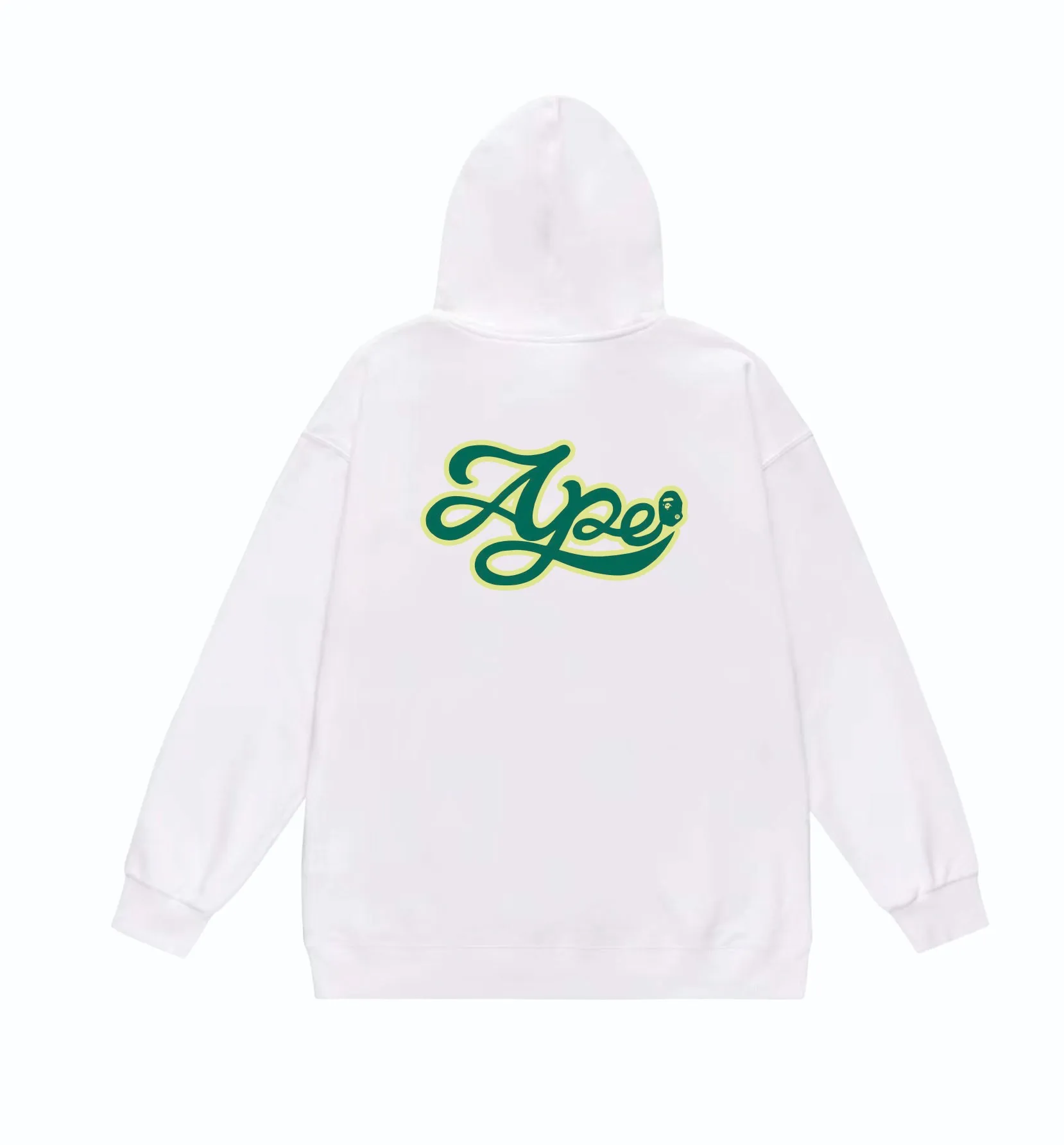 P160 model number SC835# terry 80 plus velvet 90 (top version) BAPE ape head letter printed hooded sweatshirt. Made of 380 grams of large terry (drop shoulder large version) fabric. The texture is soft and non-pilling. Imported environmentally friendly printing glue. The pattern is bright and three-dimensional. Quality 💥Same style for men and women. The upper body is trendy. Color: black white gray Size: S M L XL XXL