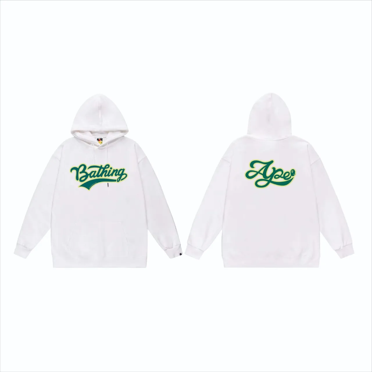 P160 model number SC835# terry 80 plus velvet 90 (top version) BAPE ape head letter printed hooded sweatshirt. Made of 380 grams of large terry (drop shoulder large version) fabric. The texture is soft and non-pilling. Imported environmentally friendly printing glue. The pattern is bright and three-dimensional. Quality 💥Same style for men and women. The upper body is trendy. Color: black white gray Size: S M L XL XXL