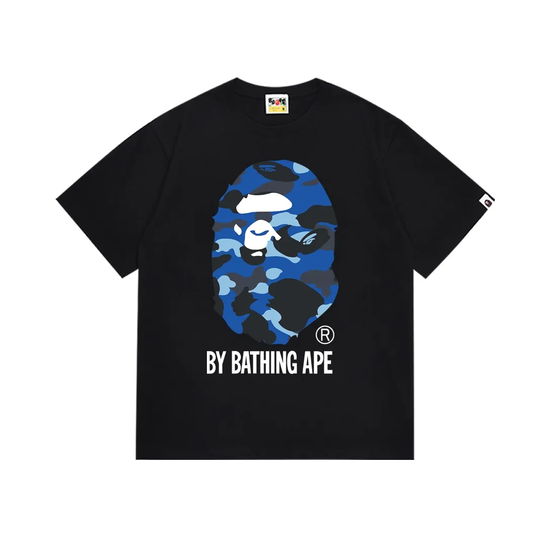 SC155#p110💰 (top version) BAPE multi-color ape head pattern printed short-sleeved T-shirt Made of 260 grams of high-quality high-weave pure cotton fabric, double yarn combed, soft texture and no pilling Imported environmentally friendly printing glue, bright and three-dimensional pattern, quality 💥Same style for men and women, the upper body is fashionable Color: black white Size: S M L XL XXL