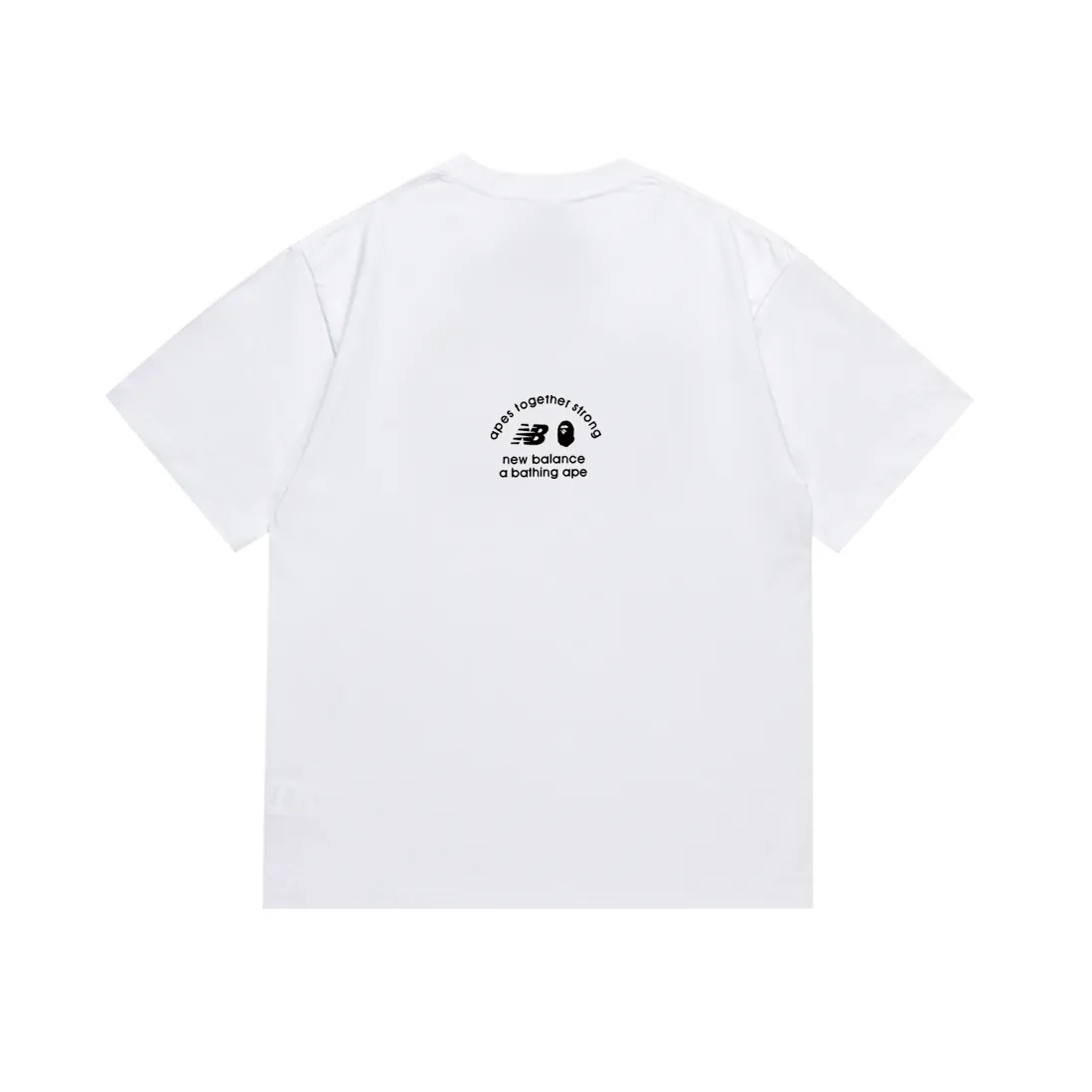 P110 SC053# (top version) BAPE Ape Man Head joint NB letter printed short-sleeved T-shirt with letter printing on the back. Made of 260 grams of high-quality high-woven pure cotton fabric. Double yarn combed. The texture is soft and does not pill. Imported environmentally friendly printing glue. The pattern is bright and three-dimensional. Quality 💥Same style for men and women. The upper body is trendy. Color: black and white. Size: S M L XL XXL
