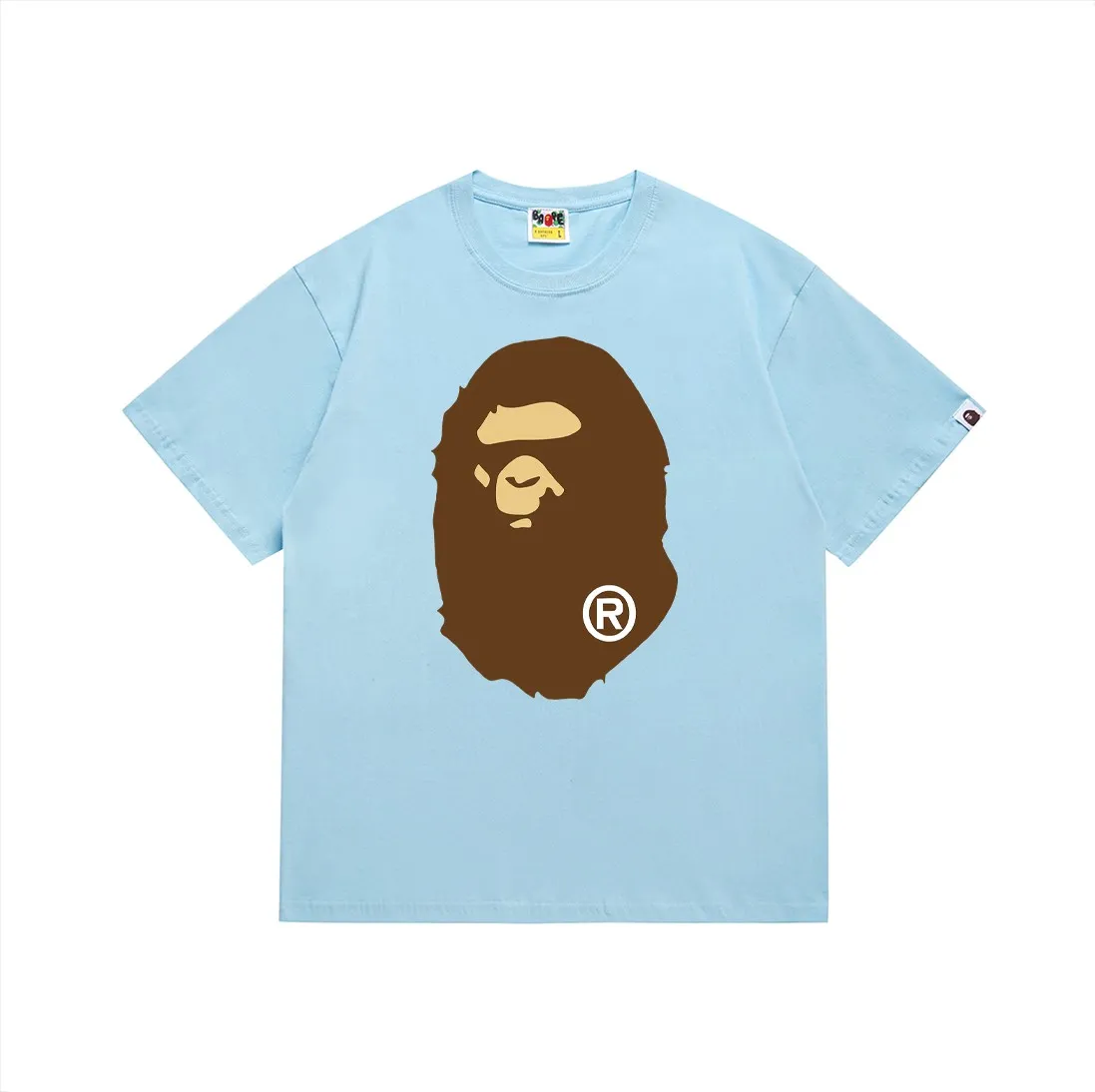 SC175#p110💰 (Top version) BAPE classic front and back great ape head printed short-sleeved T-shirt Made of 260 grams of high-quality high-weave pure cotton fabric, double yarn combed, soft texture without pilling, imported environmentally friendly printing glue, bright and three-dimensional pattern, quality 💥unisex style, the upper body is trendy Color: black, white, apricot, green, red, purple, pink, dark gray, coffee, fluorescent green, floral gray, grass green, raspberry Burgundy Lake Blue Sky Blue Khaki Navy Blue Klein Blue Dragon Fruit Color Size: S M L XL XXL