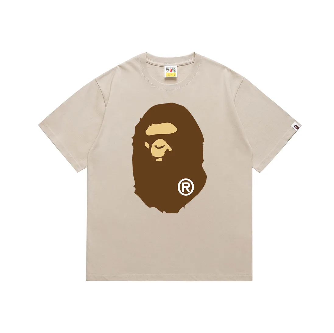 SC175#p110💰 (Top version) BAPE classic front and back great ape head printed short-sleeved T-shirt Made of 260 grams of high-quality high-weave pure cotton fabric, double yarn combed, soft texture without pilling, imported environmentally friendly printing glue, bright and three-dimensional pattern, quality 💥unisex style, the upper body is trendy Color: black, white, apricot, green, red, purple, pink, dark gray, coffee, fluorescent green, floral gray, grass green, raspberry Burgundy Lake Blue Sky Blue Khaki Navy Blue Klein Blue Dragon Fruit Color Size: S M L XL XXL