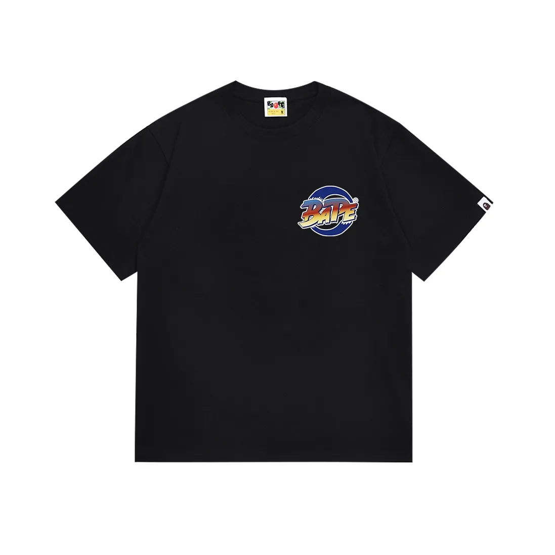 SC077#p110💰 (Top version) BAPE Japanese karate printed short-sleeved T-shirt made of 260 grams of high-quality high-woven pure cotton fabric, double yarn combed, soft and non-pilling, imported environmentally friendly printing glue, bright and three-dimensional pattern, quality 💥Same style for men and women, the upper body is fashionable Color: black white Size: S M L XL XXL