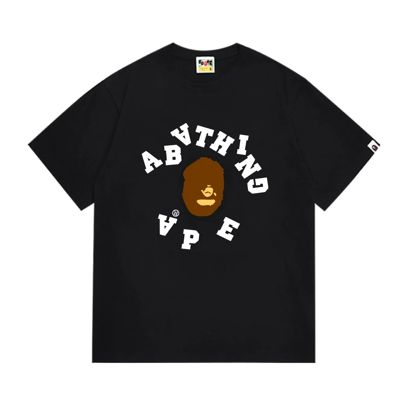 SC282#p110💰 (top version) BAPE uses 260 grams of high-quality high-weave pure cotton fabric, double yarn combed, soft and non-pilling texture, imported environmentally friendly printing glue, bright and three-dimensional pattern, quality 💥Same style for men and women, the upper body is fashionable Color: Black White Size: S M L XL XXL
