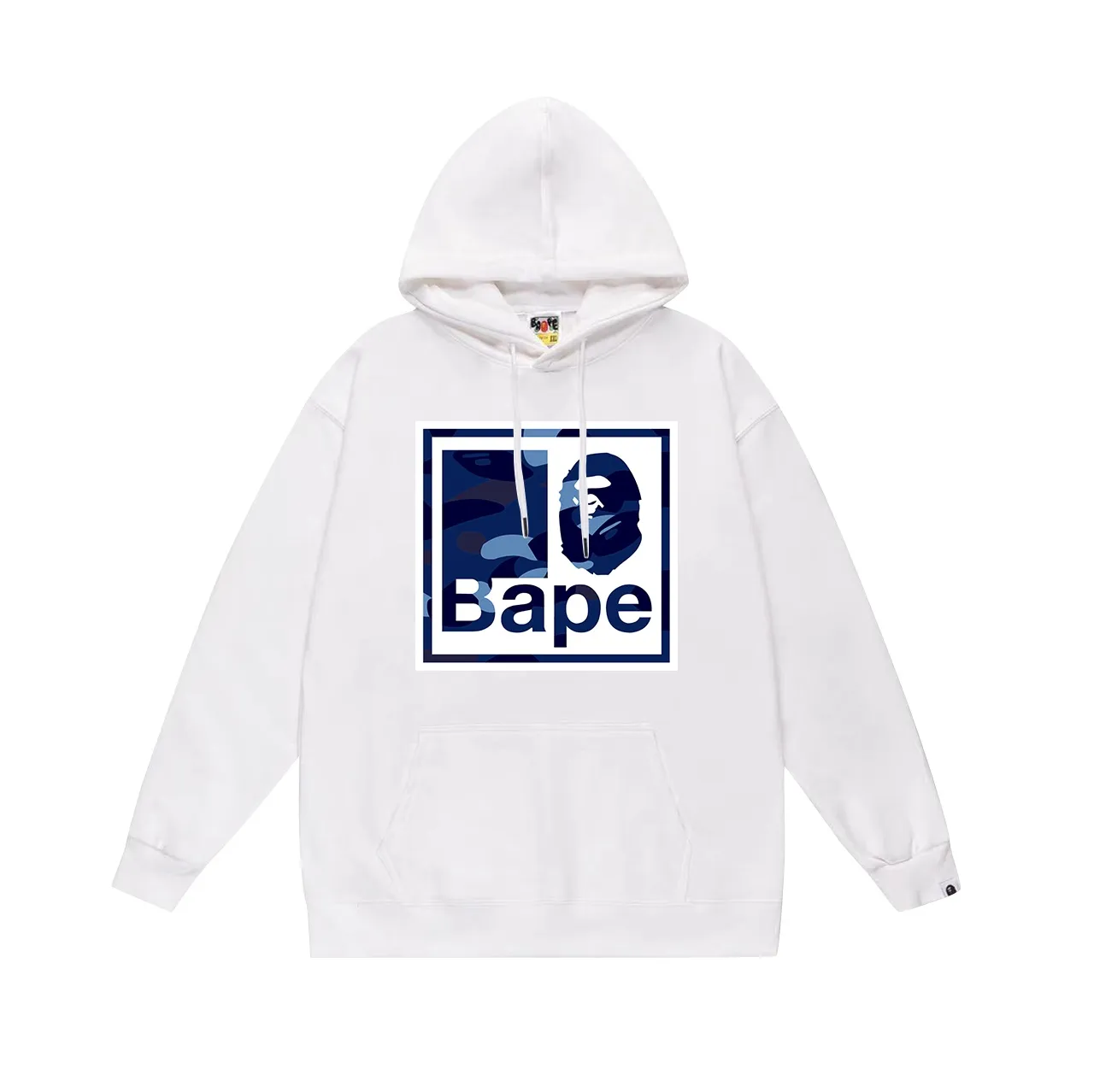 Model No. SC706#terry p160 plus velvet p180💰 (top version) BAPE camouflage ape head letter printed hooded sweatshirt. Made of 380g large terry 430g silver fox velvet (drop shoulder large version) fabric. The texture is soft and non-pilling. Imported environmentally friendly printing glue. The pattern is bright and three-dimensional. Quality💥Same style for men and women. The upper body is trendy. Color: black blue white blue gray blue Size: S M L XL XXL