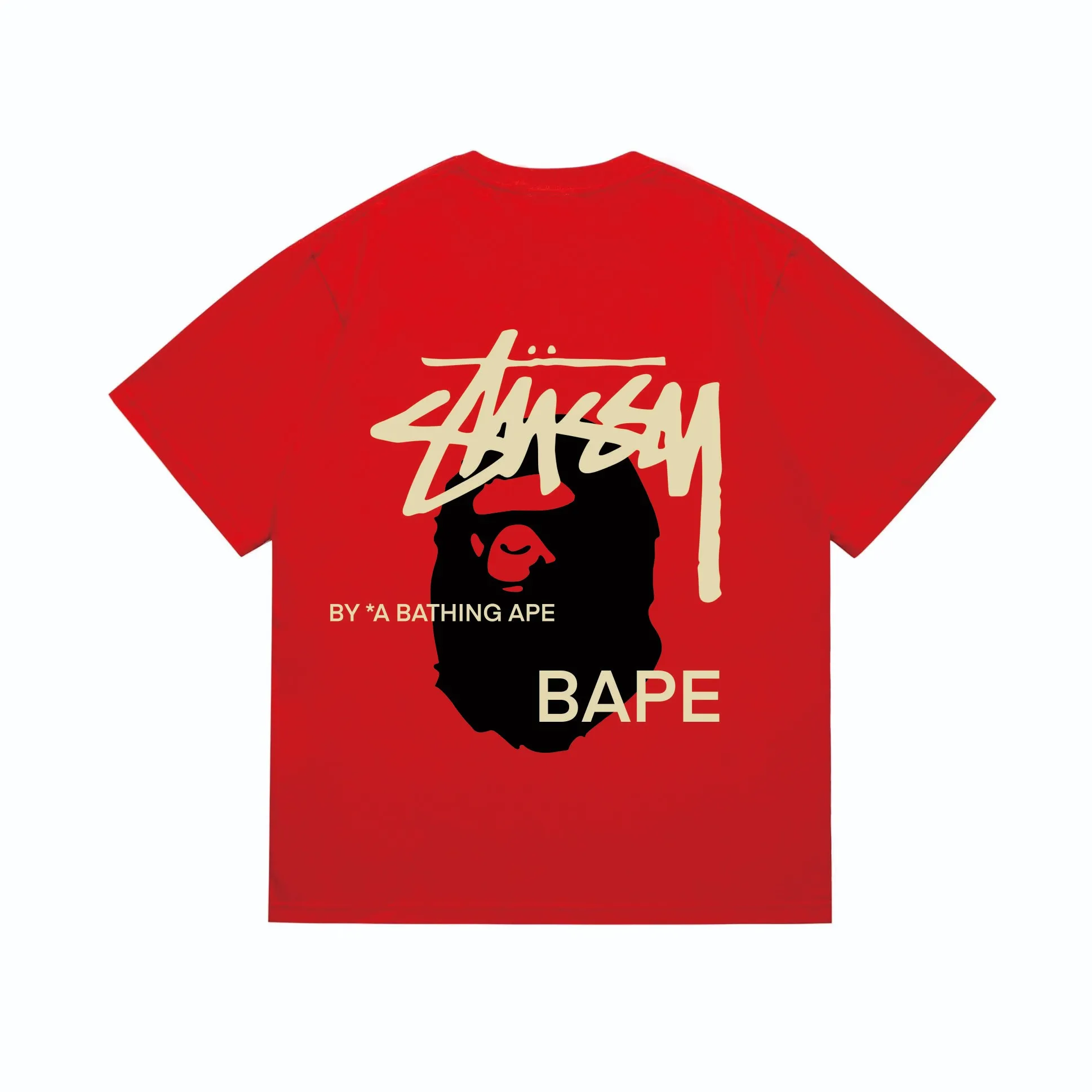 SC210#p110💰 (top version) BAPE×Stussy co-branded Stussy letter ape print T-shirt Made of 260 grams of high-quality high-weave pure cotton fabric, double yarn combed, soft texture and no pilling Imported environmentally friendly printing glue, bright and three-dimensional pattern, quality 💥Same style for men and women, the upper body is fashionable Color: black and yellow print, white and yellow print, gray and yellow print, pink and yellow print, red and yellow print, white and black print, pink and black print Red and black printing Gray and black printing White and purple printing Pink and purple printing Red and purple printing Gray and purple printing Size: S M L XL XXL