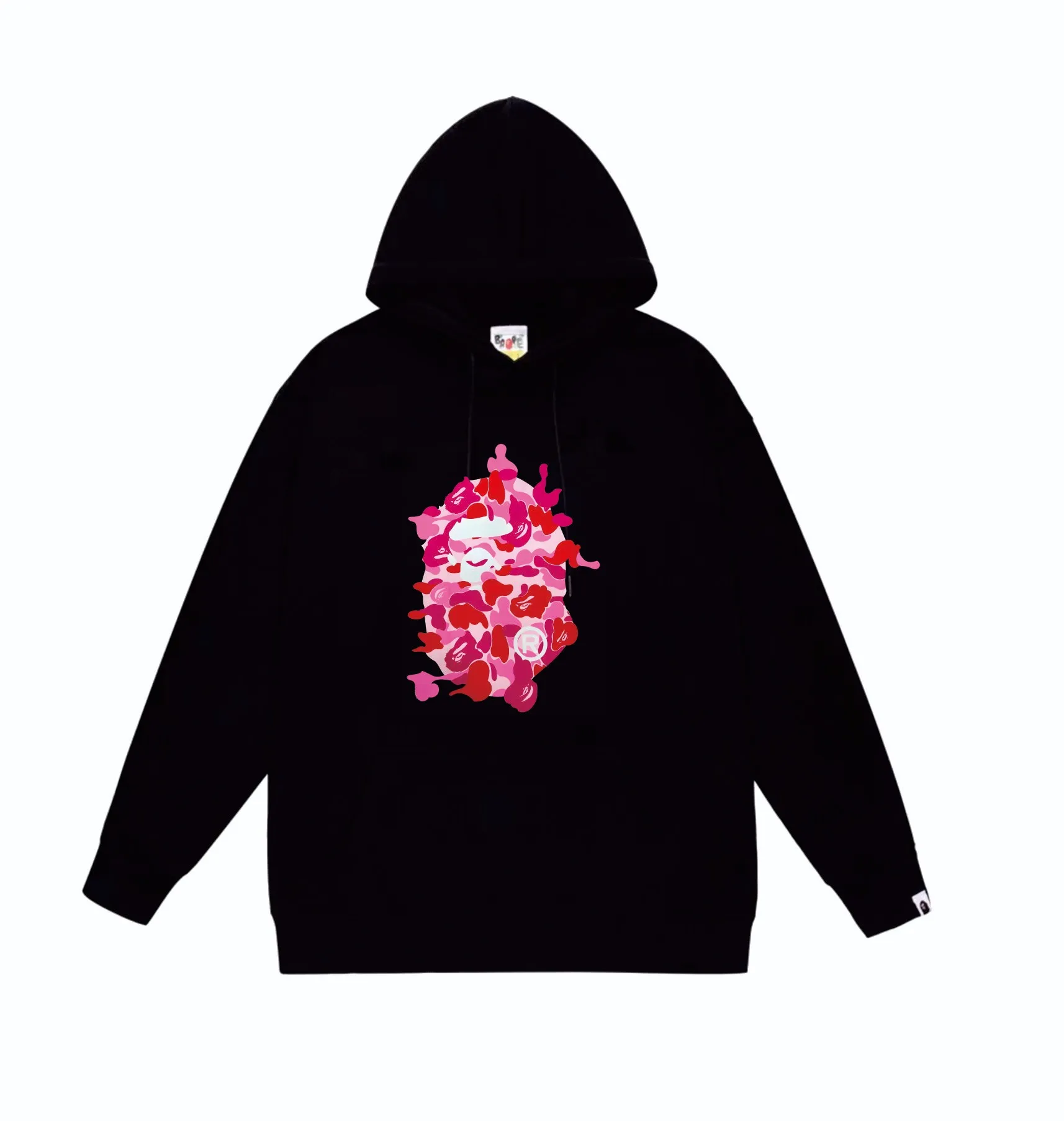 P160 model number SC846# terry 80 plus velvet 90 (top version) BAPE ABC CAMO REBUILD BIG APE HEAD TEE restructured ape-man big head print hooded sweatshirt. Made of 380 grams of large terry (drop shoulder large version) fabric. The texture is soft and does not pill. Imported environmentally friendly printing glue. The pattern is bright and three-dimensional. Quality💥Same style for men and women. The upper body is trendy. Color: black green, white green, gray green, black blue White blue Gray blue Black pink White pink Gray pink Size: S M L XL XXL