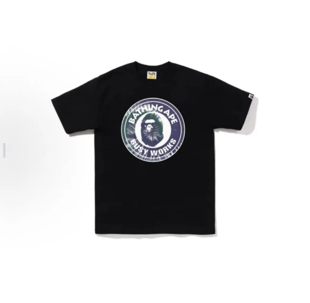 P110 001095 BAPE FW22 solid color ape pattern printed round neck pullover short-sleeved T-shirt, same style for men and women, size smlxlxxl, black purple, black black