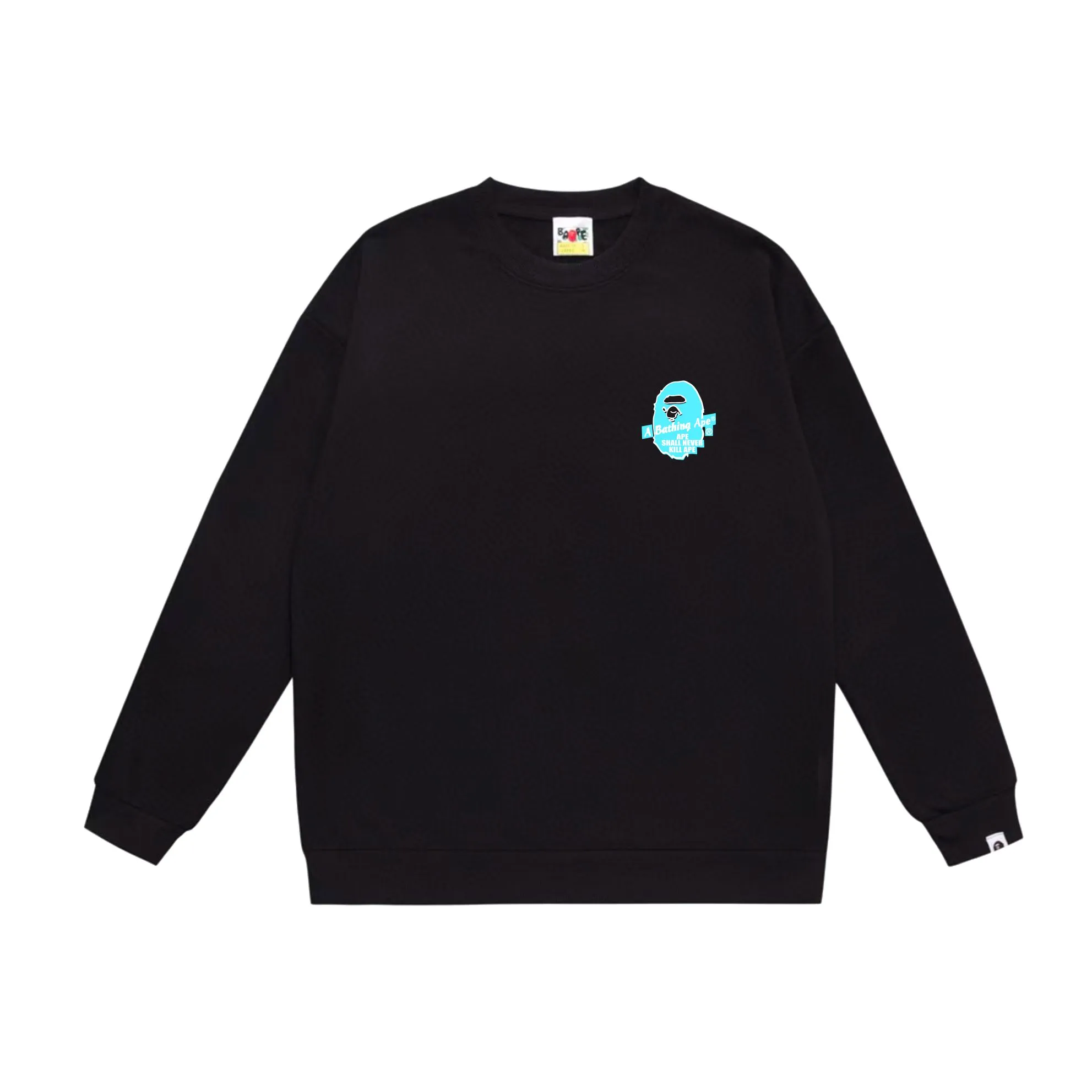 P150 model number SC505# terry 75 plus velvet 80 (top version) BAPE×STUSSY co-branded Stussy letter round neck sweatshirt Made of 350g large terry (drop shoulder large version) fabric, soft and non-pilling, imported environmentally friendly printing glue, bright and three-dimensional pattern, quality 💥Same style for men and women, the upper body is fashionable Color: black and blue, white and blue, gray and blue, black and red, white and red, gray and red Size: S M L XL XXL