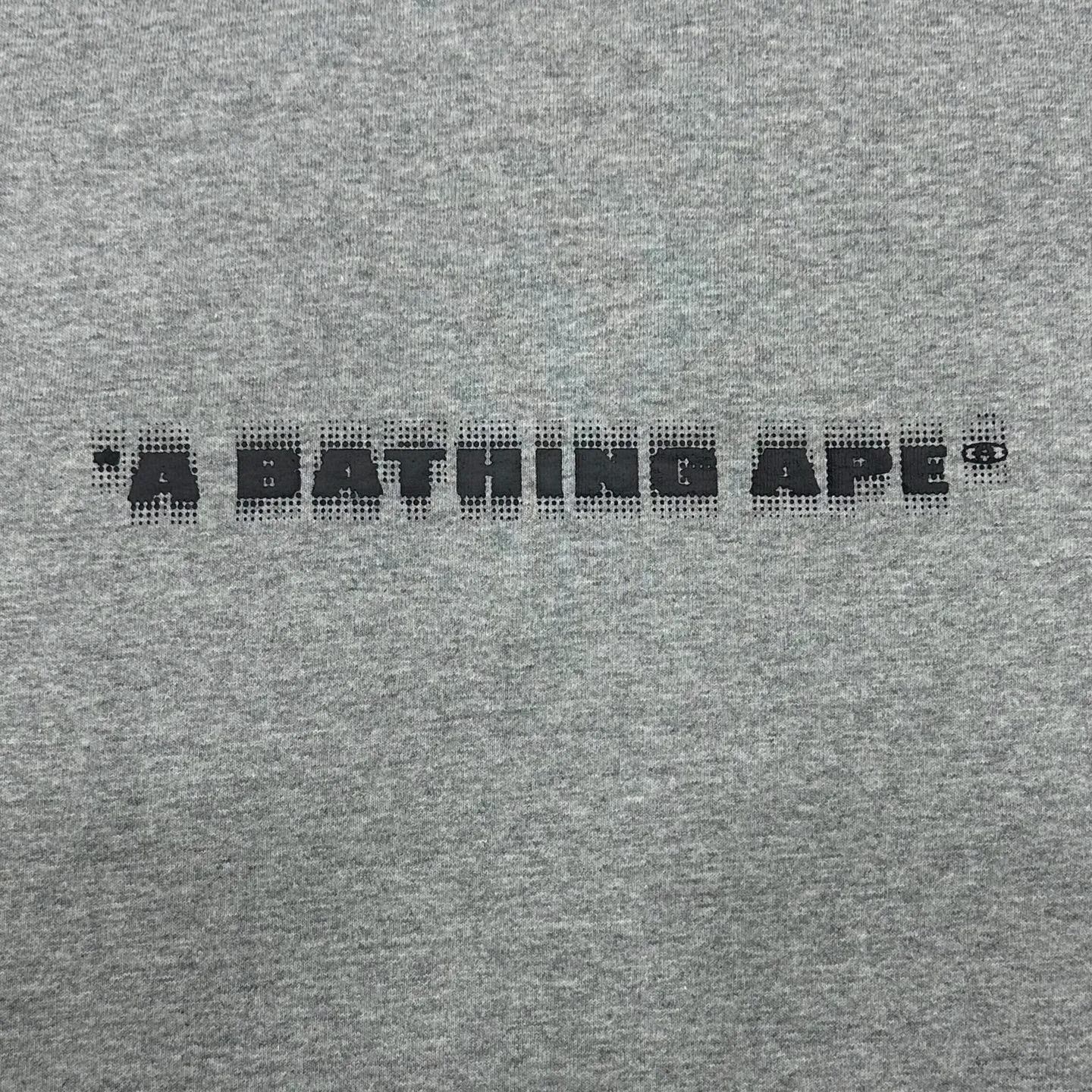 💰140 BAPE pixel letter printed pattern short-sleeved T-shirt 280g weight linen cotton fabric ZP version couple style: S-XXL [black gray]