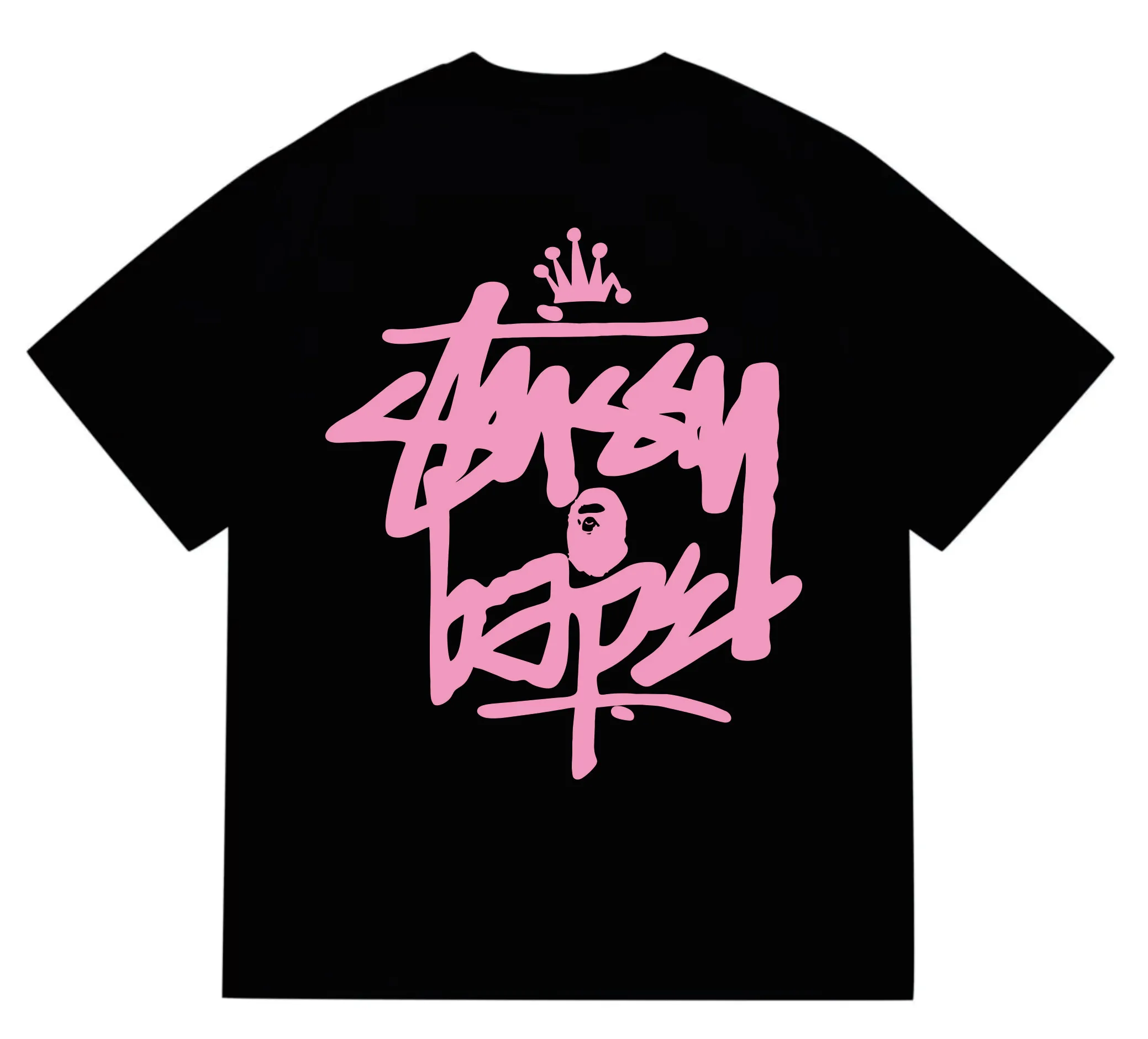 SC208#p110💰 (top version) BAPE×Stussy co-branded Stussy letter ape print T-shirt Made of 260 grams of high-quality high-weave pure cotton fabric, double yarn combed, soft texture and no pilling Imported environmentally friendly printing glue, bright and three-dimensional pattern, quality 💥Same style for men and women, the upper body is fashionable Color: black and yellow, gray and yellow, pink and yellow, red and yellow, white and yellow, black pink, gray powder, pink, red pink, white powder Black and white Gray and white Pink and white Red and white White and black Gray and black Pink and black Red and black Size: S M L XL XXL