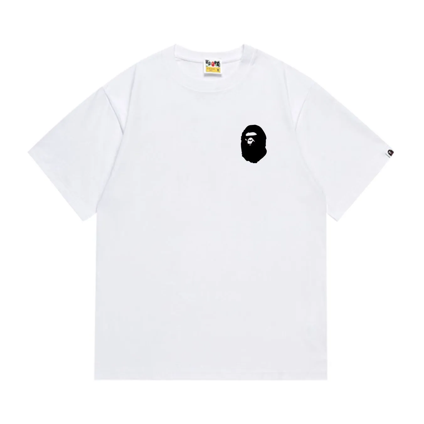 SC1021#p110💰 (top version) BAPE uses 260 grams of high-quality high-weave pure cotton fabric, double yarn combed, soft and non-pilling texture, imported environmentally friendly printing glue, bright and three-dimensional pattern, quality 💥Same style for men and women, the upper body is trendy Color: Black White Size: S M L XL XXL