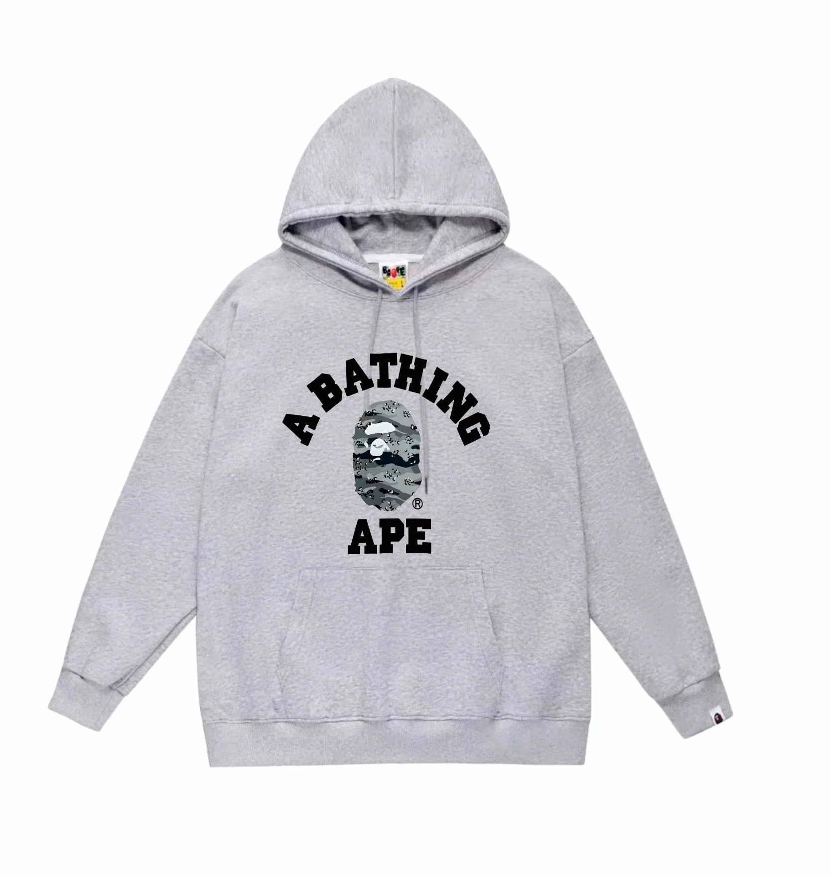 P160 model number SC843# terry 80 plus velvet 90 (top version) BAPE desert ape head letter print hooded sweatshirt Made of 380g large terry (drop shoulder large version) fabric, soft and non-pilling texture, imported environmentally friendly printing glue, bright and three-dimensional pattern, quality 💥Same style for men and women. The upper body is trendy. Color: black and yellow, white and yellow, gray and yellow, black and gray, white and gray, gray and gray. Size: S M L XL XXL