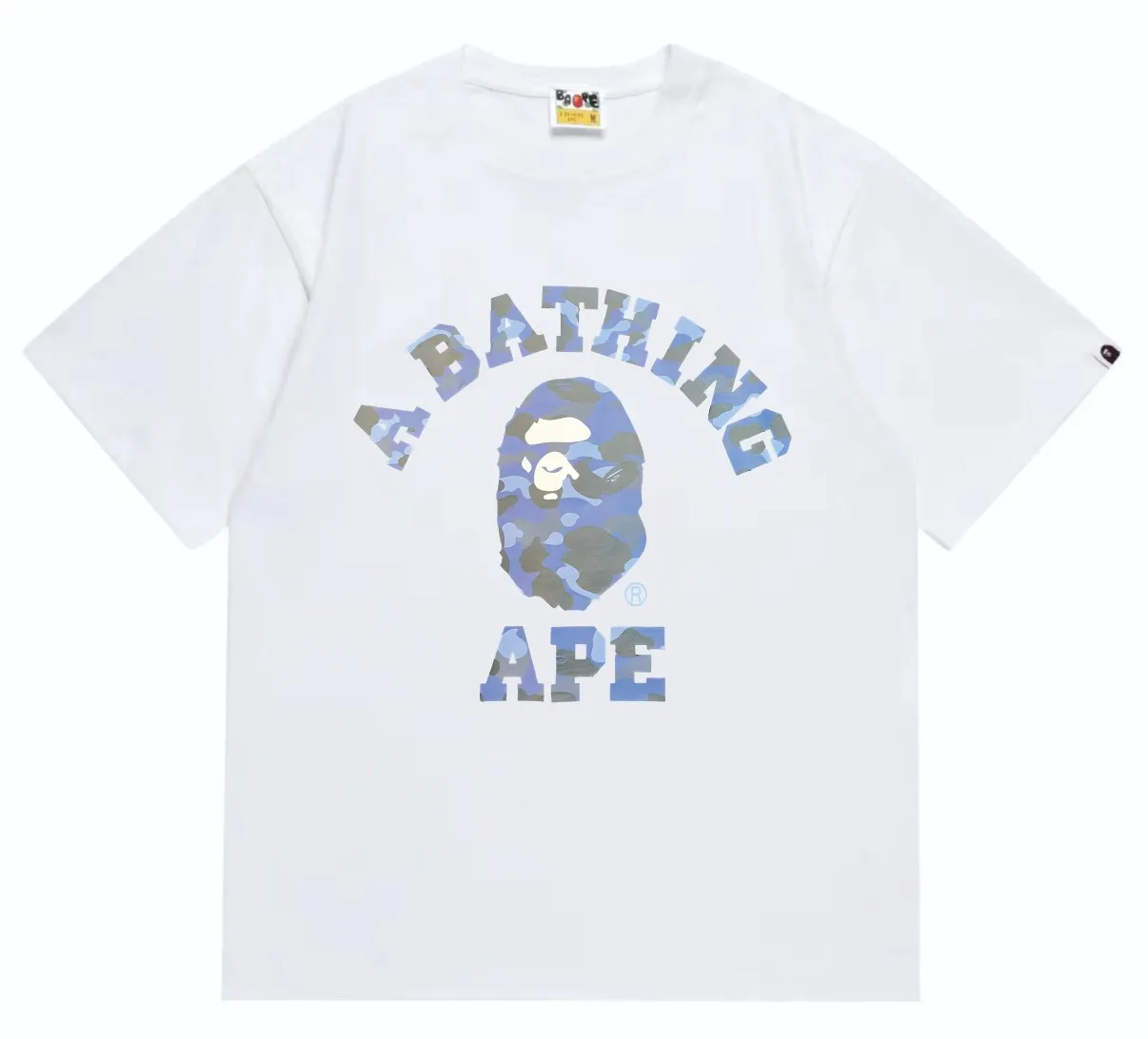 SC249#p110💰 (top version) BAPE camouflage ape head letter printed short-sleeved T-shirt Made of 260 grams of high-quality high-weave pure cotton fabric, double yarn combed, soft texture without pilling, imported environmentally friendly printing glue, bright and three-dimensional pattern, quality 💥unisex style, the upper body is fashionable Color: black red white red black purple white purple black yellow white yellow black blue white blue black camouflage green white camouflage green Size: S M L XL XXL