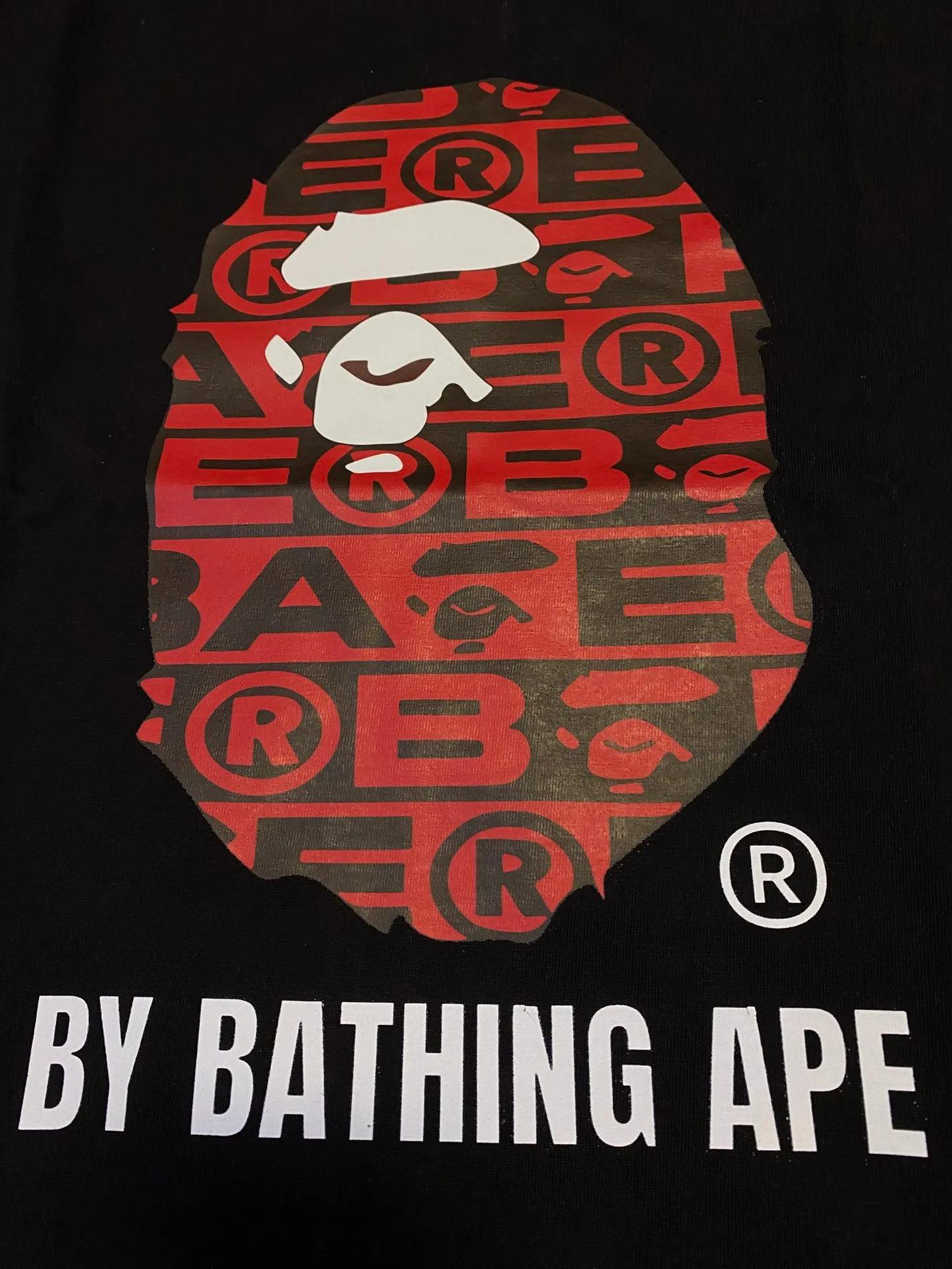 SC120#p110💰 (top version) BAPE camouflage ape head letter printed short-sleeved T-shirt Made of 260 grams of high-quality high-weave pure cotton fabric, double yarn combed, soft texture and no pilling Imported environmentally friendly printing glue, bright and three-dimensional pattern, quality 💥Same style for men and women, the upper body is trendy Color: black red white blue white green Size: S M L XL XXL