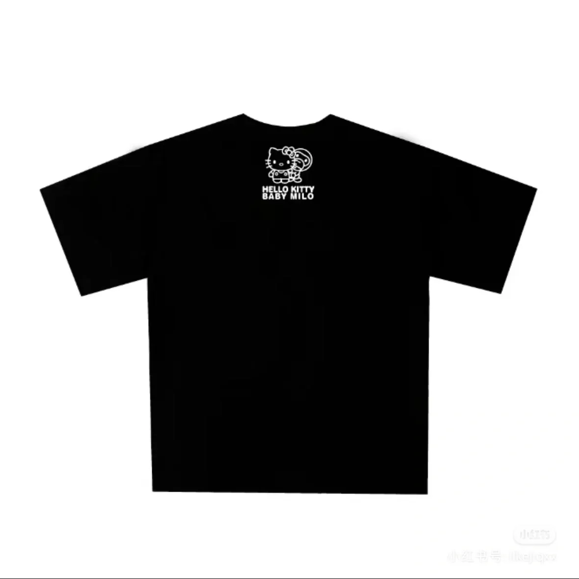 P110 001023 bape hello kitty co-branded printed short-sleeved T-shirt, same style for men and women, size smlxlxxl, black and white