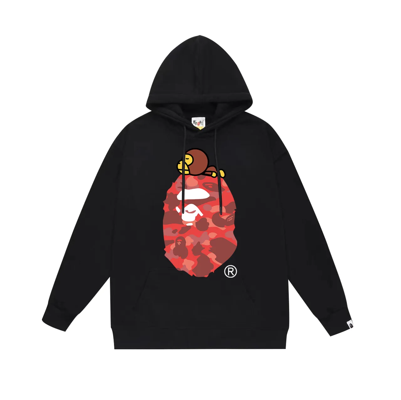 P160 model number SC763# terry 80 plus velvet 90 (top version) BAPE monkey and ape combination printed hooded sweatshirt. Made of 380g large terry (drop shoulder large version) fabric, soft texture and no pilling. Imported environmentally friendly printing glue. Bright and three-dimensional pattern. Quality 💥Same style for men and women. The upper body is fashionable. Color: black and red, white and red, gray and red, black and blue, white and blue, gray and blue, black and green, white and green, gray and green, black and purple. White purple gray purple Size: S M L XL XXL