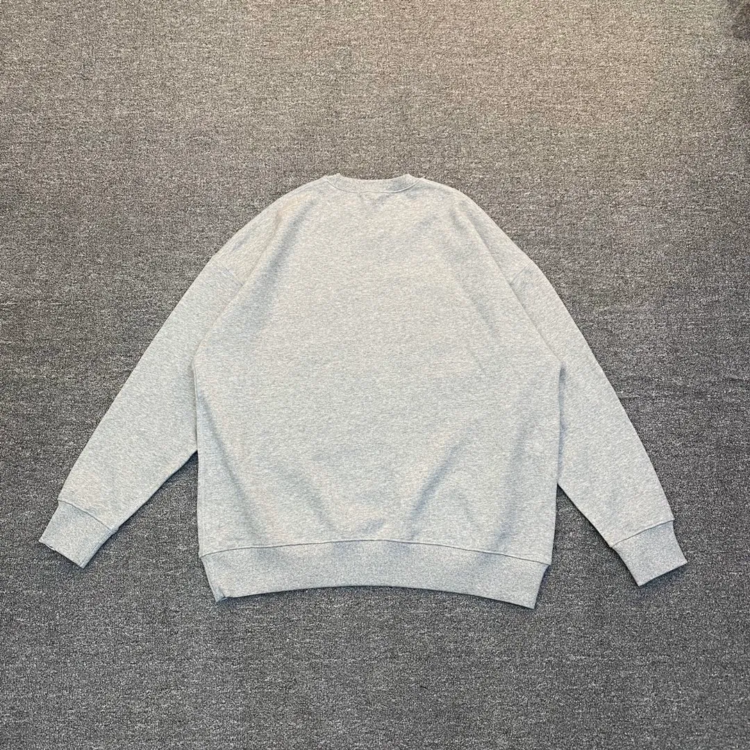 💰250 BAPE Letter Bee Contrast Print Customized Fabric 380g Pure Cotton Round Neck Sweatshirt Couple Style: S—XXL [Black Gray]