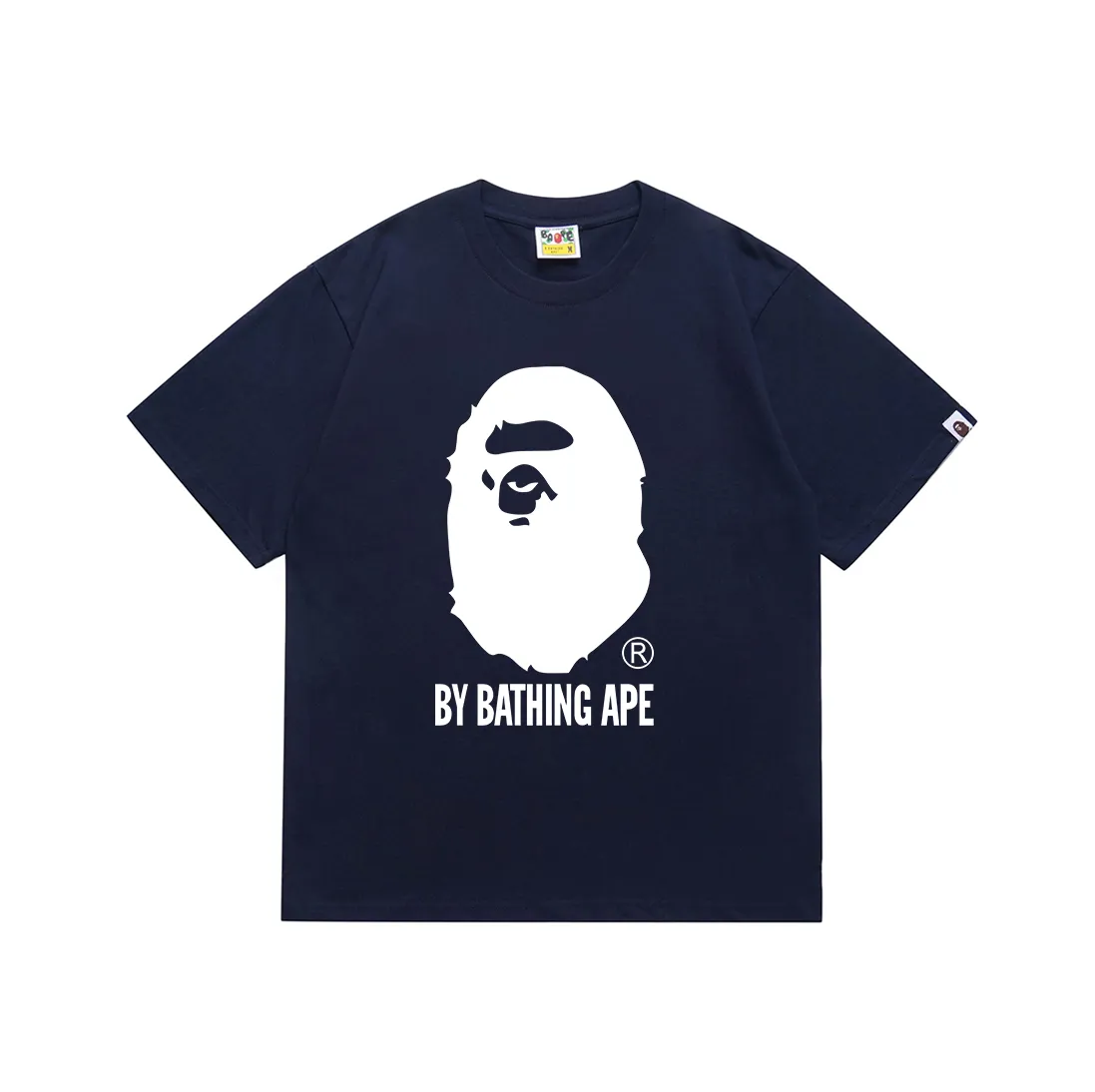 SC164#p110💰 (top version) BAPE classic ape head letter printed short-sleeved T-shirt. Made of 260 grams of high-quality high-weave pure cotton fabric. Double yarn combed, soft texture and no pilling. Imported environmentally friendly printing glue. Bright and three-dimensional pattern. Quality💥Same style for men and women. The upper body is trendy. Color: black, white, navy blue, floral gray, rose red, Klein blue, red. Size: S M L XL XXL