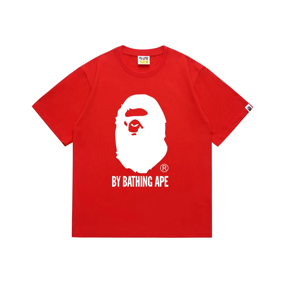 SC164#p110💰 (top version) BAPE classic ape head letter printed short-sleeved T-shirt. Made of 260 grams of high-quality high-weave pure cotton fabric. Double yarn combed, soft texture and no pilling. Imported environmentally friendly printing glue. Bright and three-dimensional pattern. Quality💥Same style for men and women. The upper body is trendy. Color: black, white, navy blue, floral gray, rose red, Klein blue, red. Size: S M L XL XXL