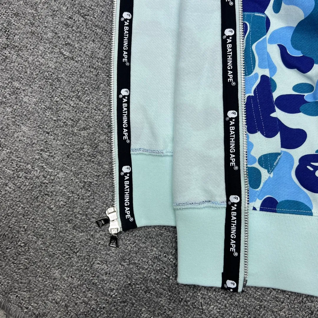 💰440 Bape Abc Double Hat Large Flower Camouflage Shark Customized fabric 1:1 Fine workmanship High version Couple model: S—XXL [Green Pink Blue]