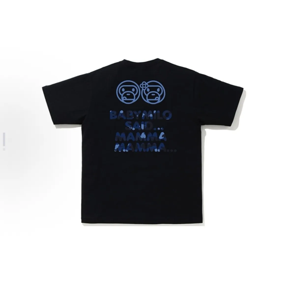 P110 001123 BAPE Color Camo Milo Water Melon Summer Tee Milo watermelon printed short-sleeved T-shirt, same style for men and women, size smlxlxxl, black and white