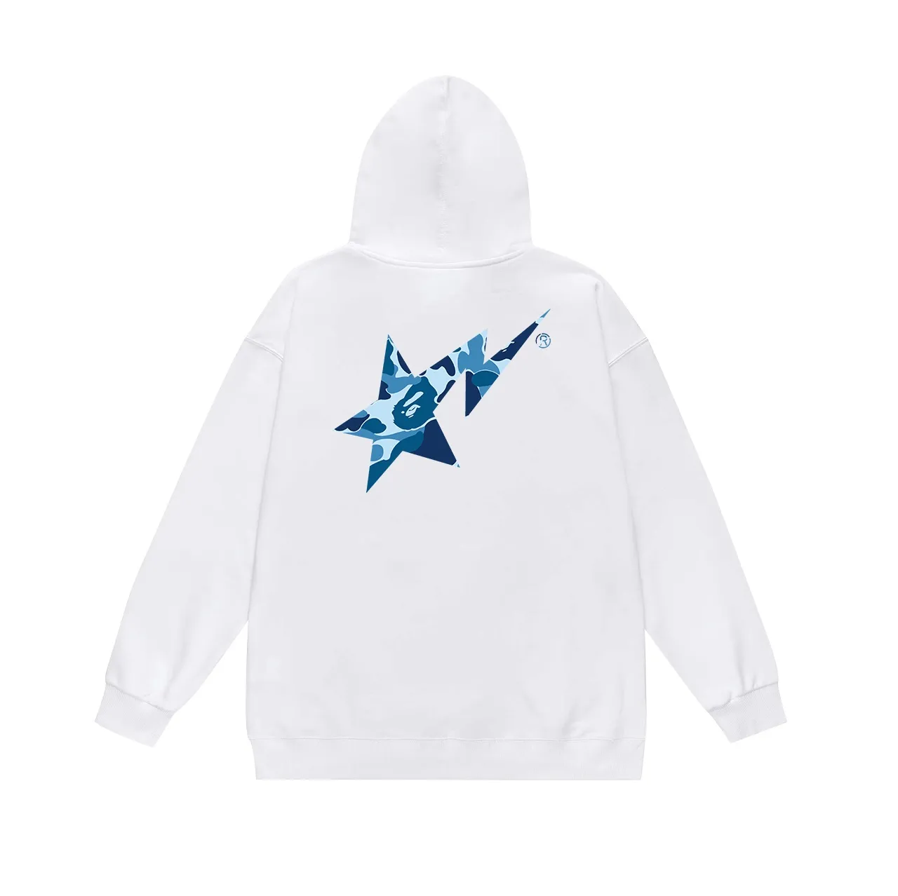 Model No. SC716# Terry p160 plus velvet 180💰 (top version) BAPE camouflage star letter printed hooded sweatshirt Made of 380g large terry (drop shoulder large version) fabric, soft and non-pilling, imported environmentally friendly printing glue, bright and three-dimensional pattern, quality 💥Same style for men and women. The upper body is trendy. Color: black blue, white blue, gray blue, size: S M L XL XXL