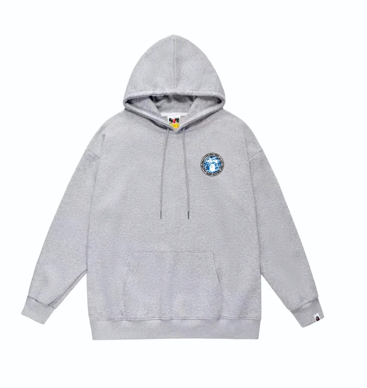 P160 model number SC818# terry 80 plus velvet 90 (top version) BAPE×STUSSY co-branded Stussy letter printed hooded sweatshirt Made of 380g large terry (drop shoulder large version) fabric, soft texture and no pilling Imported environmentally friendly printing glue The pattern is bright and three-dimensional Quality 💥Same style for men and women The upper body is trendy Color: Black White Gray Size: S M L XL XXL