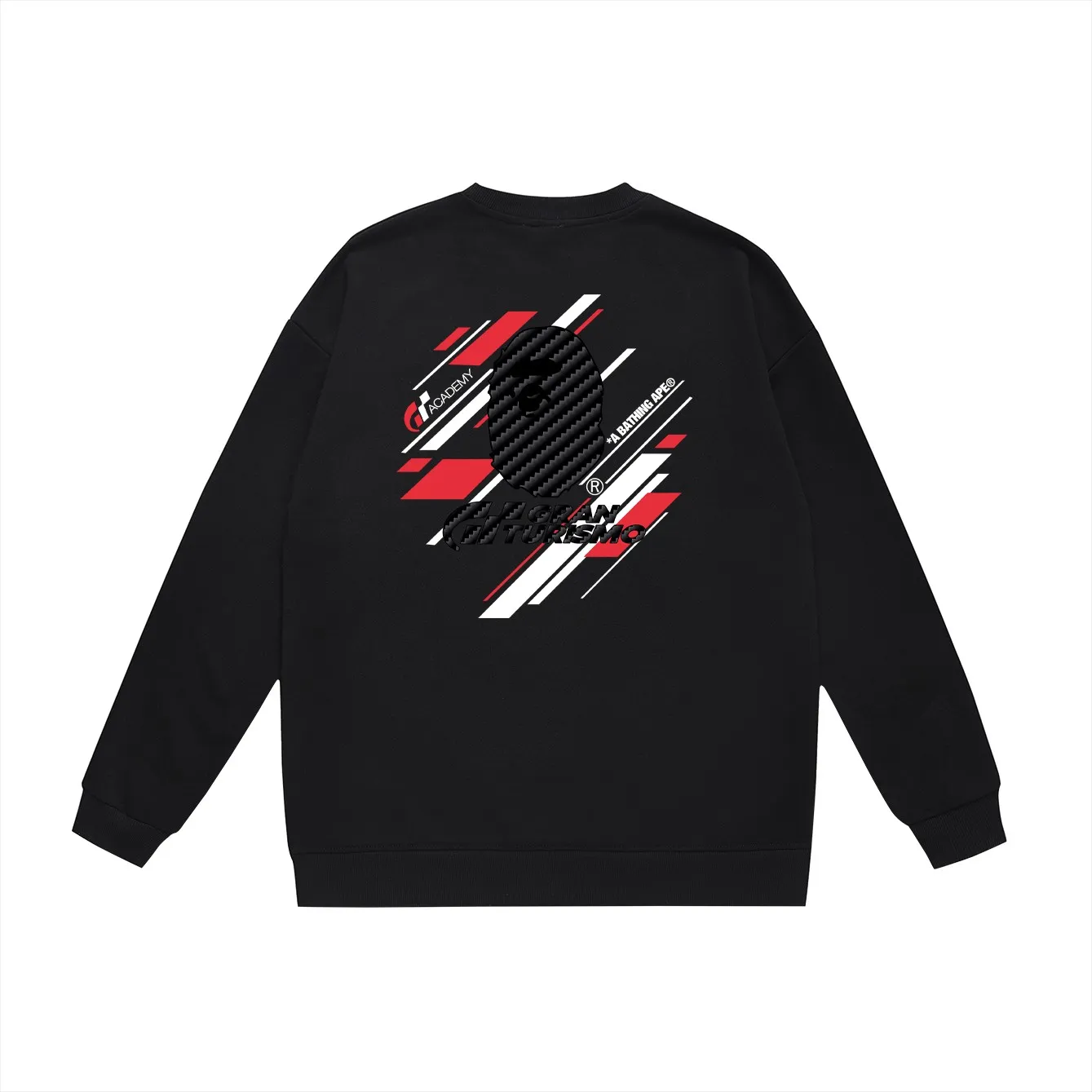 P150 model number SC452# terry 75 plus velvet 80 (top version) BAPE×GT co-branded twill ape head letter print round neck sweatshirt Made of 350g large terry (drop shoulder large version) fabric, soft texture and no pilling Imported environmentally friendly printing glue The pattern is bright and three-dimensional Quality 💥Same style for men and women The upper body is trendy Color: black white gray Size: S M L XL XXL