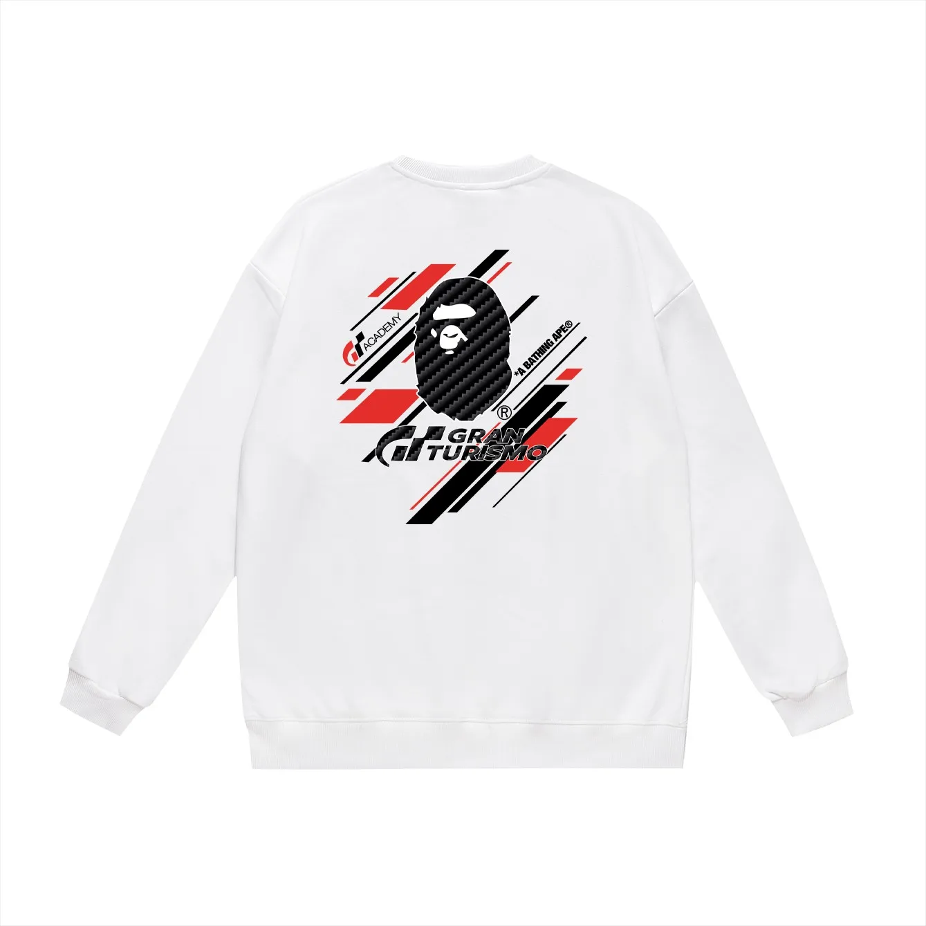 P150 model number SC452# terry 75 plus velvet 80 (top version) BAPE×GT co-branded twill ape head letter print round neck sweatshirt Made of 350g large terry (drop shoulder large version) fabric, soft texture and no pilling Imported environmentally friendly printing glue The pattern is bright and three-dimensional Quality 💥Same style for men and women The upper body is trendy Color: black white gray Size: S M L XL XXL