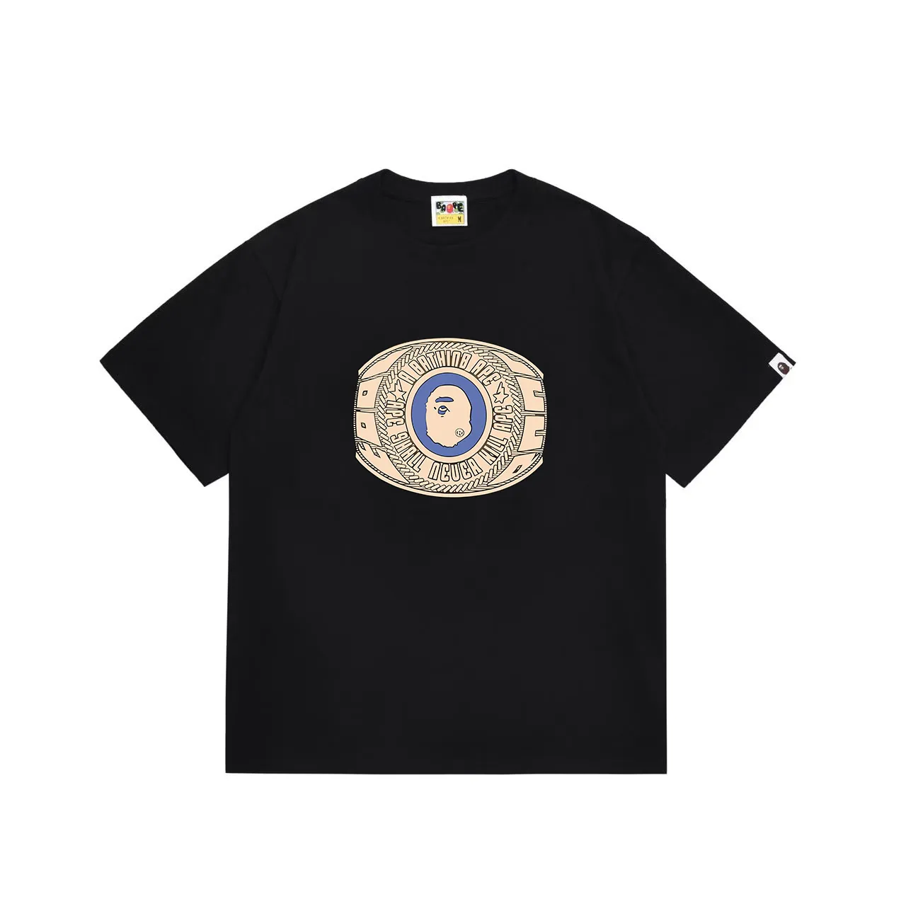 SC1031#p110💰 (top version) BAPE uses 260 grams of high-quality high-weave pure cotton fabric, double yarn combed, soft texture and no pilling, imported environmentally friendly printing glue, bright and three-dimensional pattern, quality 💥Same style for men and women, the upper body is fashionable Color: black white Size: S M L XL XXL