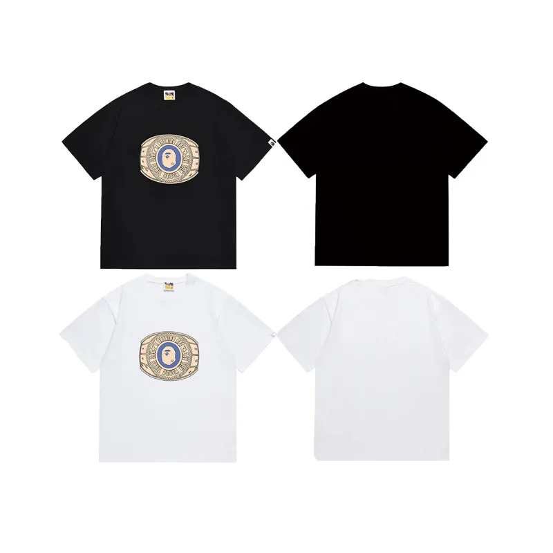 SC1031#p110💰 (top version) BAPE uses 260 grams of high-quality high-weave pure cotton fabric, double yarn combed, soft texture and no pilling, imported environmentally friendly printing glue, bright and three-dimensional pattern, quality 💥Same style for men and women, the upper body is fashionable Color: black white Size: S M L XL XXL