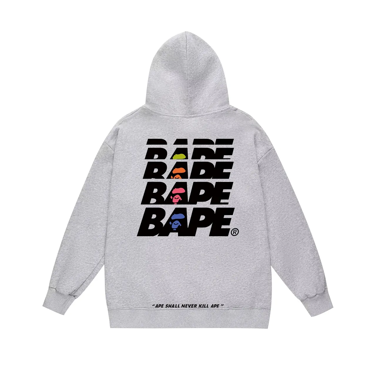 Model number SC670#terry p160 plus velvet p180💰 (top version) BAPE SUMMER CAMP camouflage ape head print hooded sweatshirt Made of 380g large terry 430g silver fox velvet (drop shoulder large version) fabric, soft and non-pilling, imported environmentally friendly printing glue, bright and three-dimensional pattern, quality💥same style for men and women, the upper body is trendy Color: black white gray Size: S M L XL XXL
