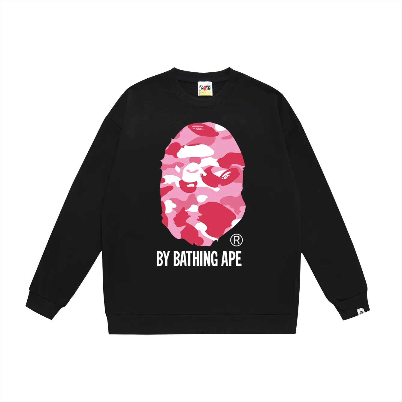 P150 model number SC455# terry 75 plus velvet 80 (top version) BAPE multi-color ape head pattern printed round neck sweatshirt. Made of 350g large terry (drop shoulder large version) fabric, soft texture and no pilling. Imported environmentally friendly printing glue. Bright and three-dimensional pattern. Quality 💥Same style for men and women. The upper body is trendy. Color: black pink, white pink, gray pink, black green, white green, gray green, black red, white red, gray red. Black and blue White and blue Gray and blue Black and purple White and purple Gray and purple Size: S M L XL XXL