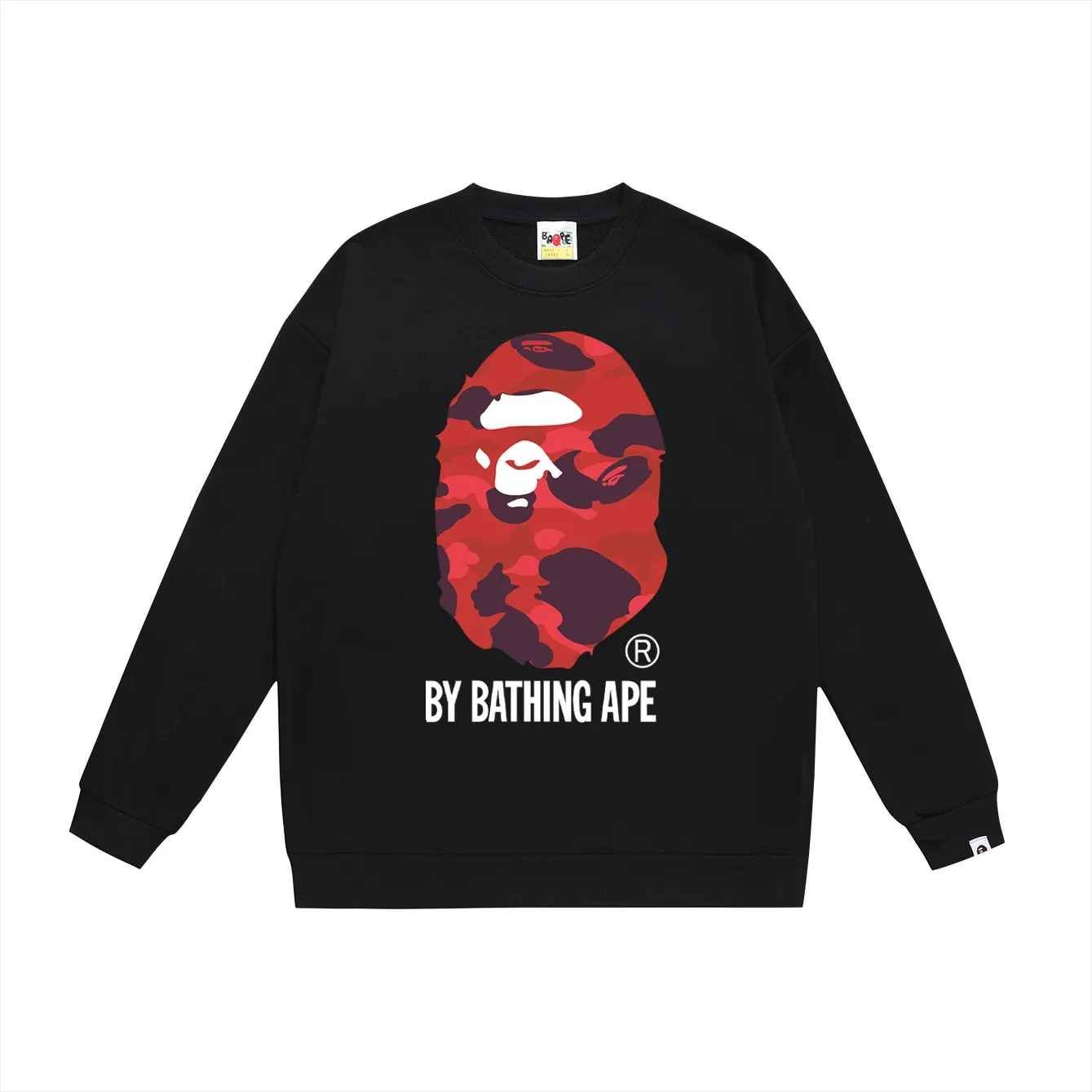 P150 model number SC455# terry 75 plus velvet 80 (top version) BAPE multi-color ape head pattern printed round neck sweatshirt. Made of 350g large terry (drop shoulder large version) fabric, soft texture and no pilling. Imported environmentally friendly printing glue. Bright and three-dimensional pattern. Quality 💥Same style for men and women. The upper body is trendy. Color: black pink, white pink, gray pink, black green, white green, gray green, black red, white red, gray red. Black and blue White and blue Gray and blue Black and purple White and purple Gray and purple Size: S M L XL XXL