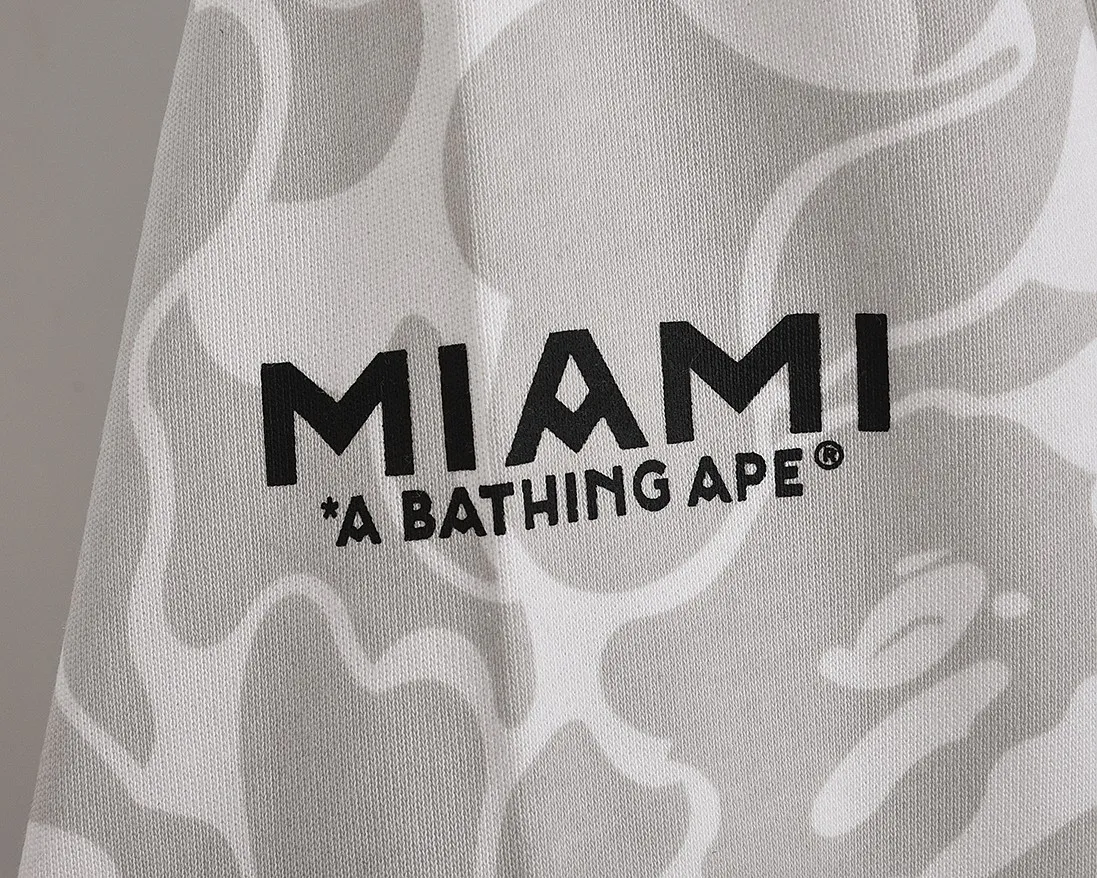P200 Miami-Model B200 BAPE×inter MIAMI Messi joint Miami International multi-color camouflage hooded sweatshirt Color: black, white, pink Size: S M L XL XXL