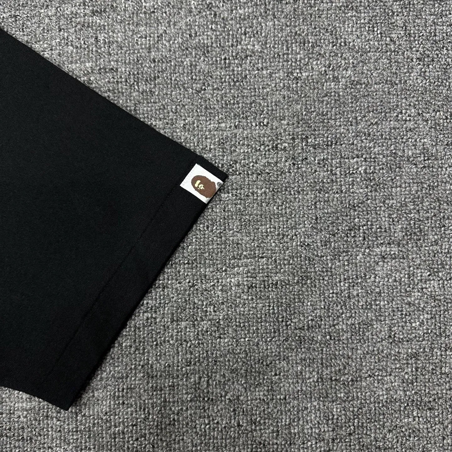 💰140 BAPE Return to College Series Hand-painted pattern short-sleeved T-shirt 280g weight linen cotton fabric ZP version Couple style: S-XXL [Black White]