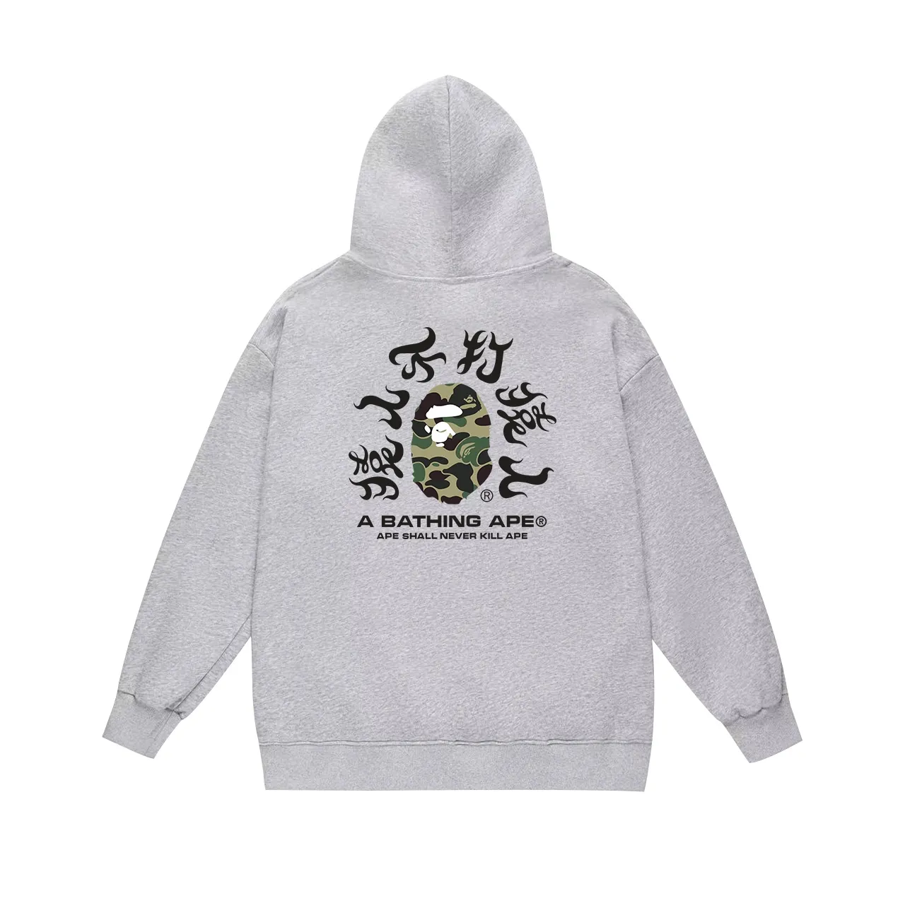 Model No. SC665# Terry p160 plus velvet p180💰 (top version) BAPE Monogram letter printed hooded sweatshirt. Made of 380g large terry 430g silver fox velvet (drop shoulder large version) fabric. The texture is soft and non-pilling. Imported environmentally friendly printing glue. The pattern is bright and three-dimensional. Quality💥Same style for men and women. The upper body is trendy. Color: black green white green gray green Size: S M L XL XXL