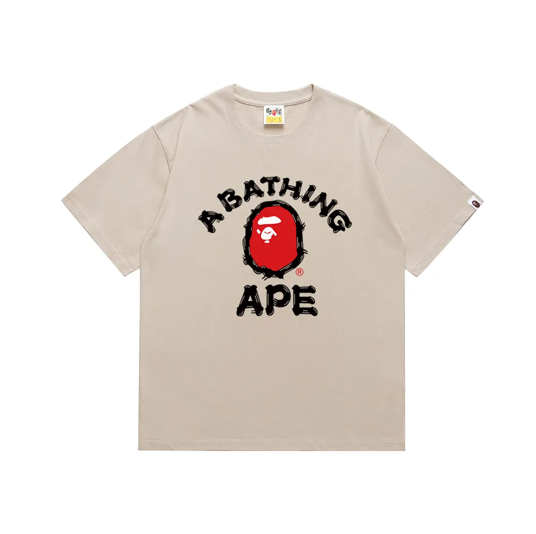 SC197#p110💰 (top version) BAPE ape head letter brush print pattern T-shirt Made of 260 grams of high-quality high-weave pure cotton fabric, double yarn combed, soft texture and no pilling Imported environmentally friendly printing glue, bright and three-dimensional pattern, quality 💥Same style for men and women, the upper body is trendy Color: black, white, khaki, green, orange Size: S M L XL XXL