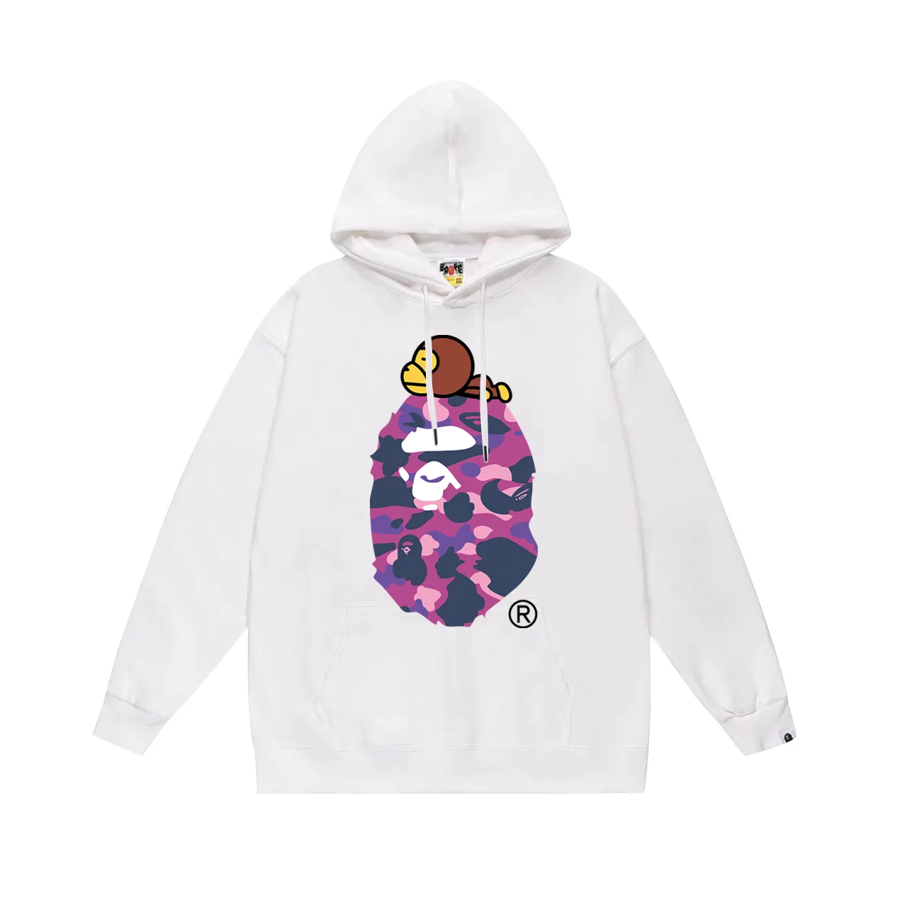 P160 model number SC763# terry 80 plus velvet 90 (top version) BAPE monkey and ape combination printed hooded sweatshirt. Made of 380g large terry (drop shoulder large version) fabric, soft texture and no pilling. Imported environmentally friendly printing glue. Bright and three-dimensional pattern. Quality 💥Same style for men and women. The upper body is fashionable. Color: black and red, white and red, gray and red, black and blue, white and blue, gray and blue, black and green, white and green, gray and green, black and purple. White purple gray purple Size: S M L XL XXL