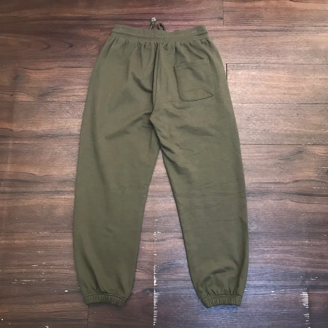 💰260 XX102 BAPE Embroidered Little Ape Casual Loose Trousers Customized Fabric Couple Style: M—XXL [Green Gray Black]