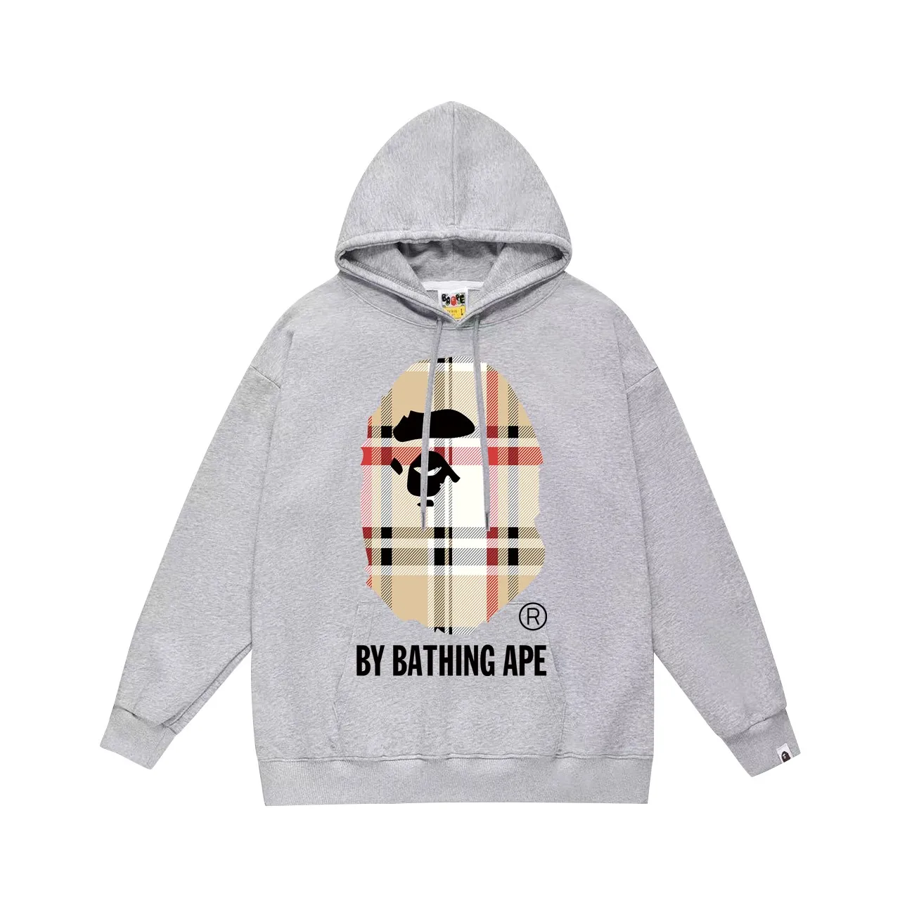 P160 model number SC778# terry 80 plus velvet 90 (top version) BAPE plaid ape head letter printed hooded sweatshirt Made of 380g large terry (drop shoulder large version) fabric, soft texture and no pilling Imported environmentally friendly printing glue The pattern is bright and three-dimensional Quality 💥Same style for men and women The upper body is trendy Color: black white gray Size: S M L XL XXL