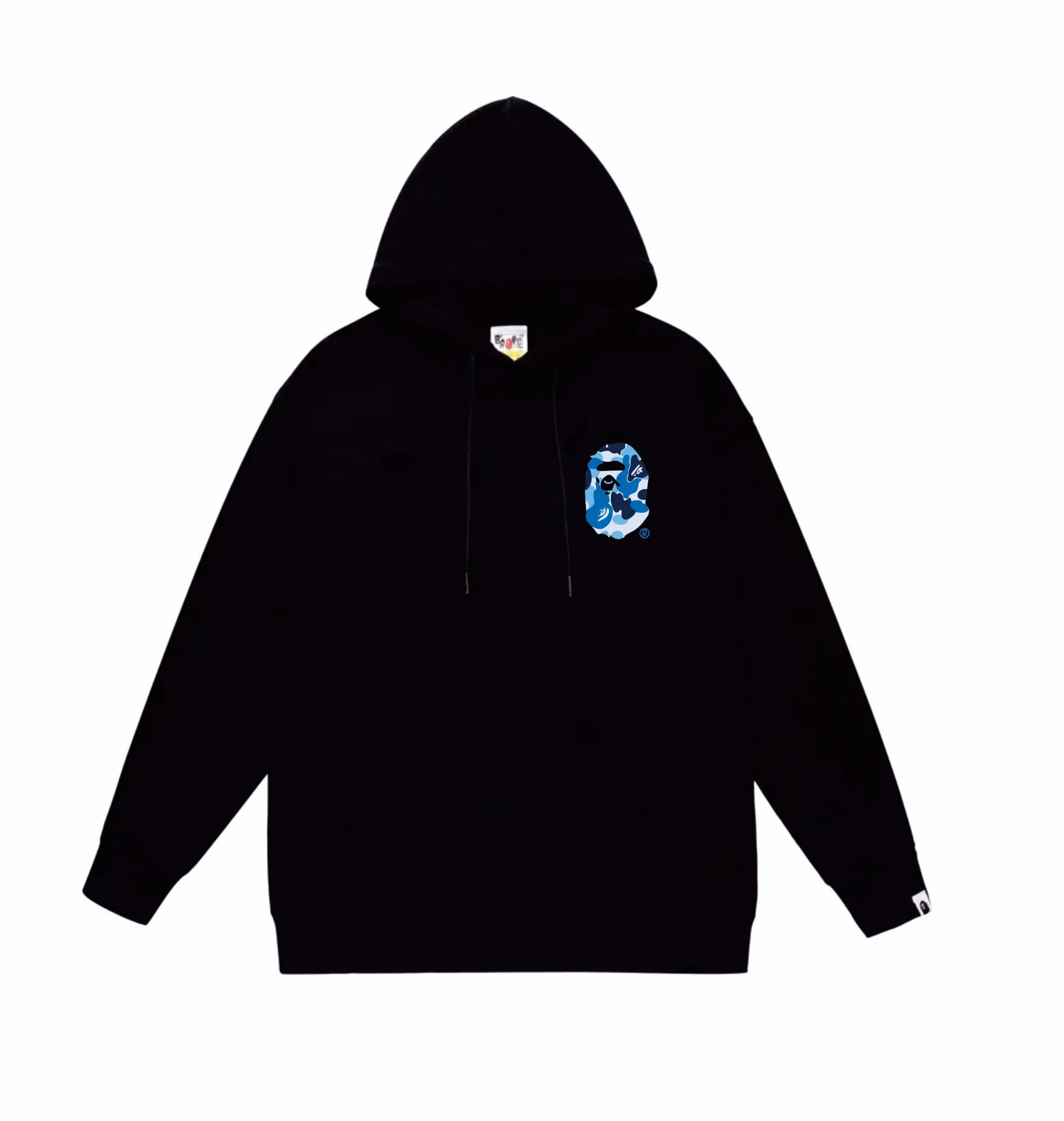 P160 model number SC811# terry 80 plus velvet 90 (top version) BAPE×STUSSY co-branded Stussy letter printed hooded sweatshirt Made of 380 grams of large terry (drop shoulder large version) fabric, soft texture and no pilling Imported environmentally friendly printing glue The pattern is bright and three-dimensional Quality 💥Same style for men and women The upper body is trendy Color: Black White Gray Size: S M L XL XXL