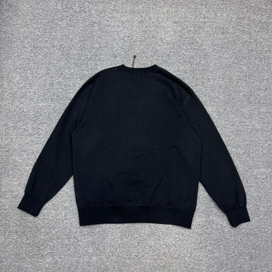 💰260 XX261 BAPE Solid color label embroidered little ape head Logo 420g weight pure cotton fabric ZP version Couple style: S—XXL [Black Gray]