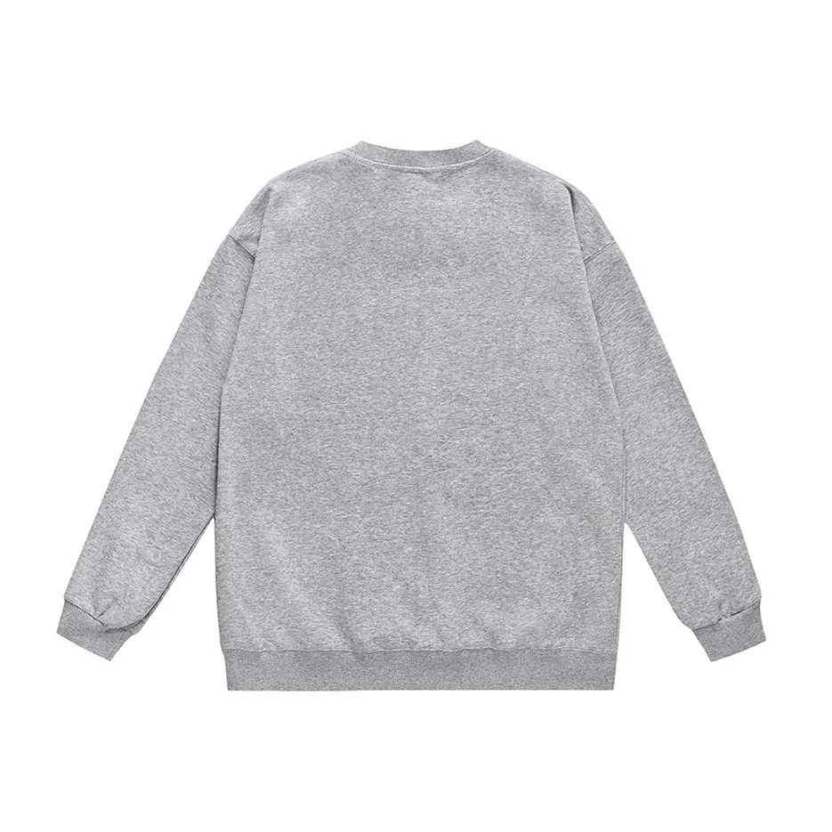 P170 model number SC305# terry 80 plus velvet 85 (top version) BAPE ape head playing card printed round neck sweatshirt. Made of 350g large terry (drop shoulder large version) fabric. The texture is soft and non-pilling. Imported environmentally friendly printing glue. The pattern is bright and three-dimensional. Quality 💥Same style for men and women. The upper body is trendy. Color: black white gray Size: S M L XL XXL