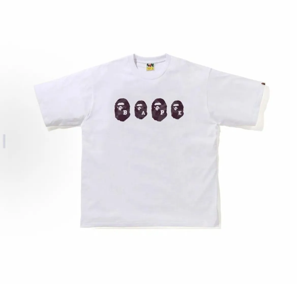 P110 001073 BAPE camouflage ape loose short-sleeved T-shirt, same style for men and women, size smlxlxxl, black gray, black brown, black green, white gray, white brown, white green
