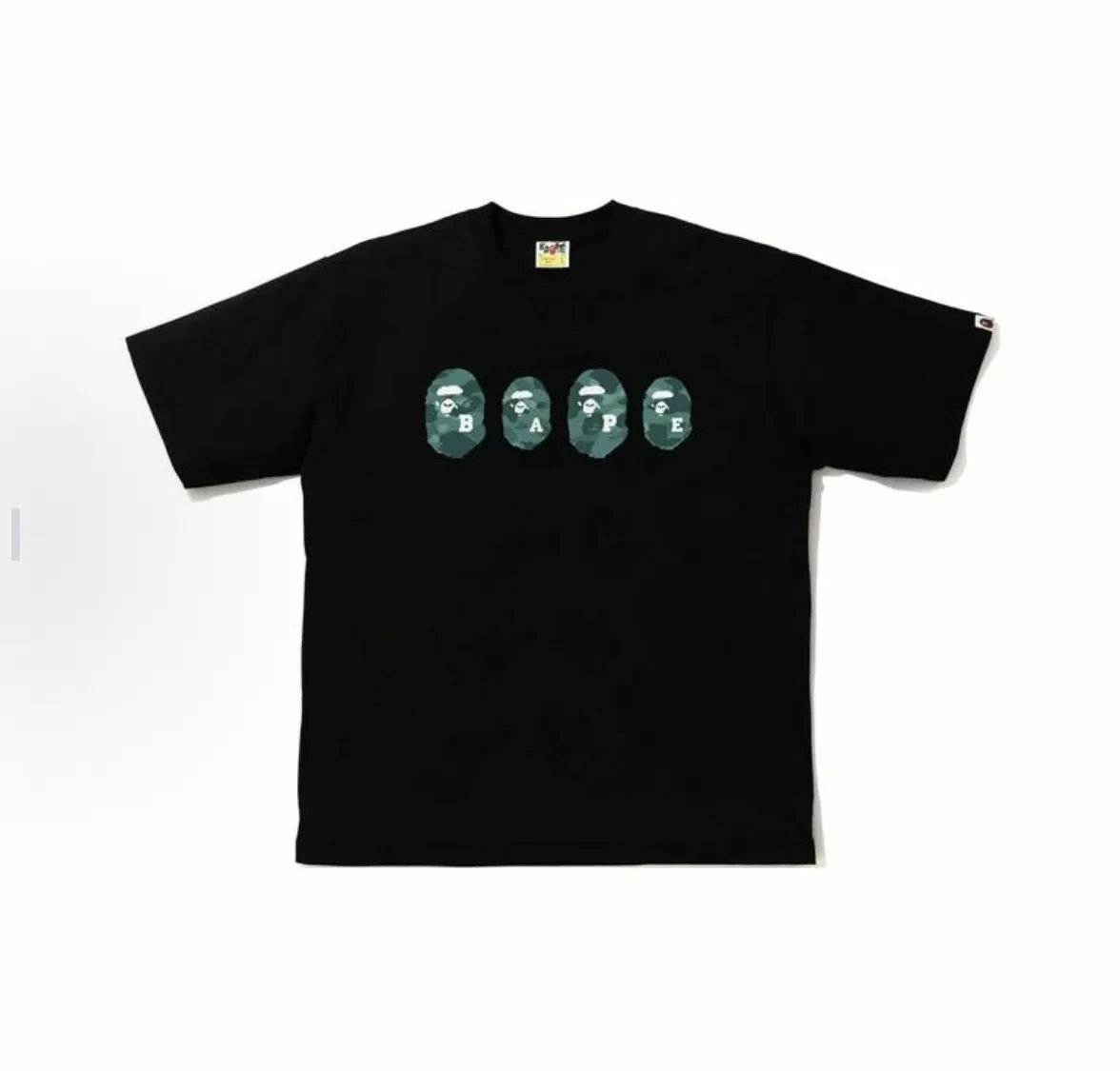 P110 001073 BAPE camouflage ape loose short-sleeved T-shirt, same style for men and women, size smlxlxxl, black gray, black brown, black green, white gray, white brown, white green