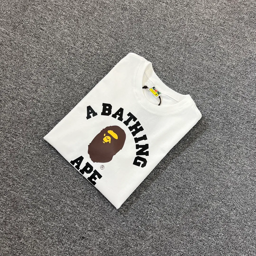💰140 BAPE ape-man’s small head classic reappearance 270g heavy linen cotton fabric ZP version Couple model: S-XXL [Black White Navy Rice Apricot]